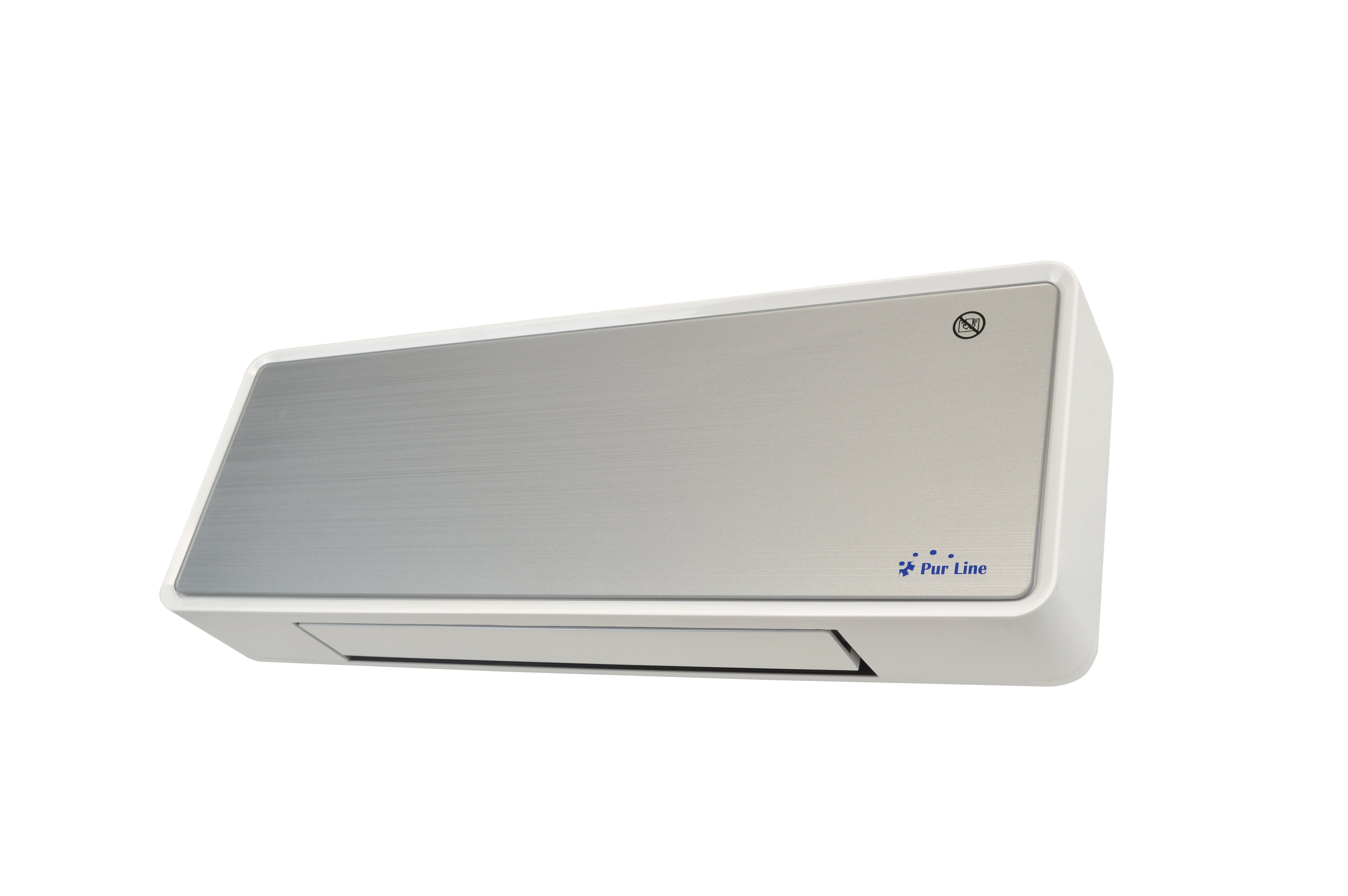 Chauffage soufflant 2000 W façade en verre argenté télécommande et minuterie