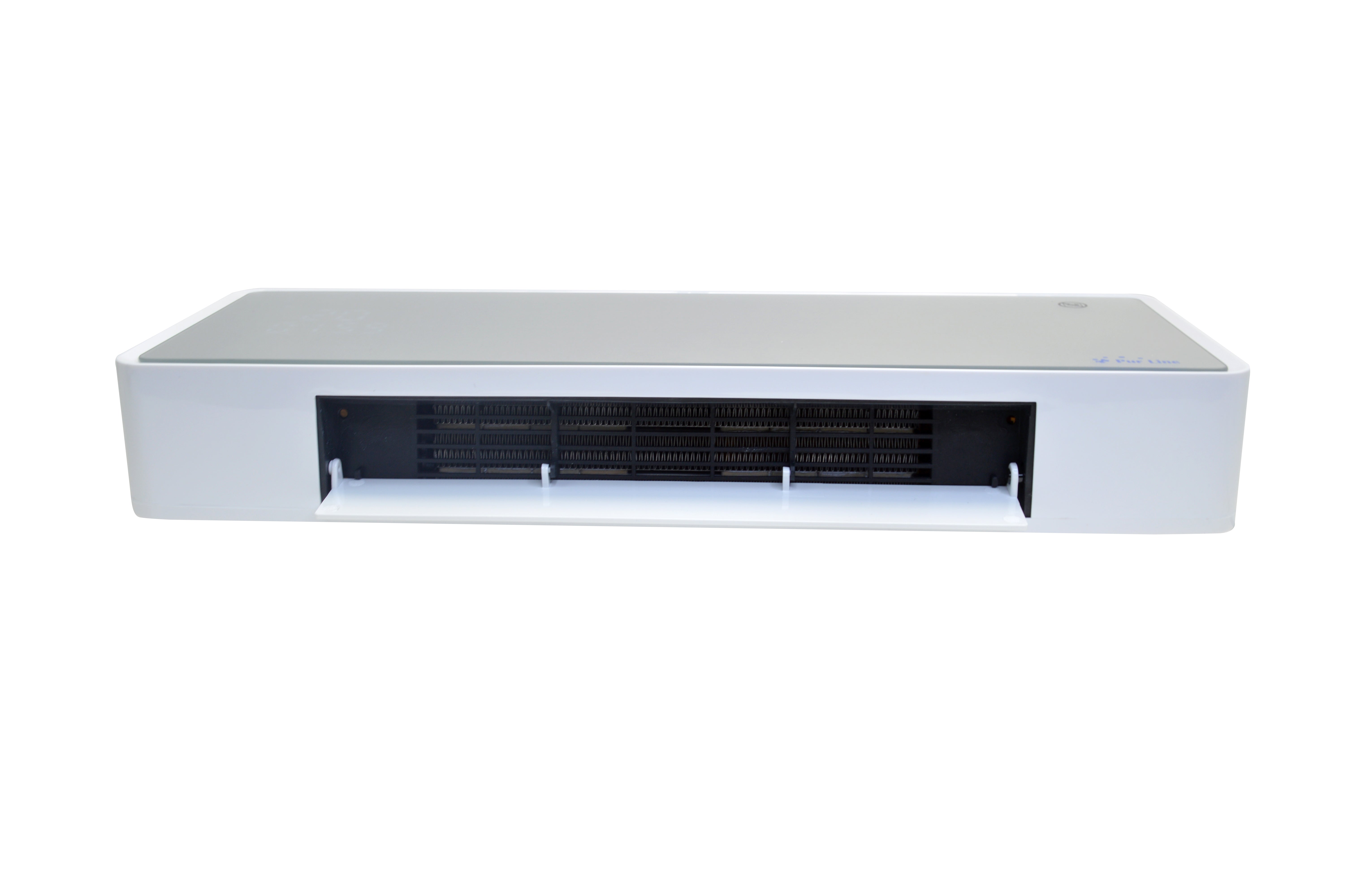 Chauffage soufflant 2000 W façade en verre argenté télécommande et minuterie