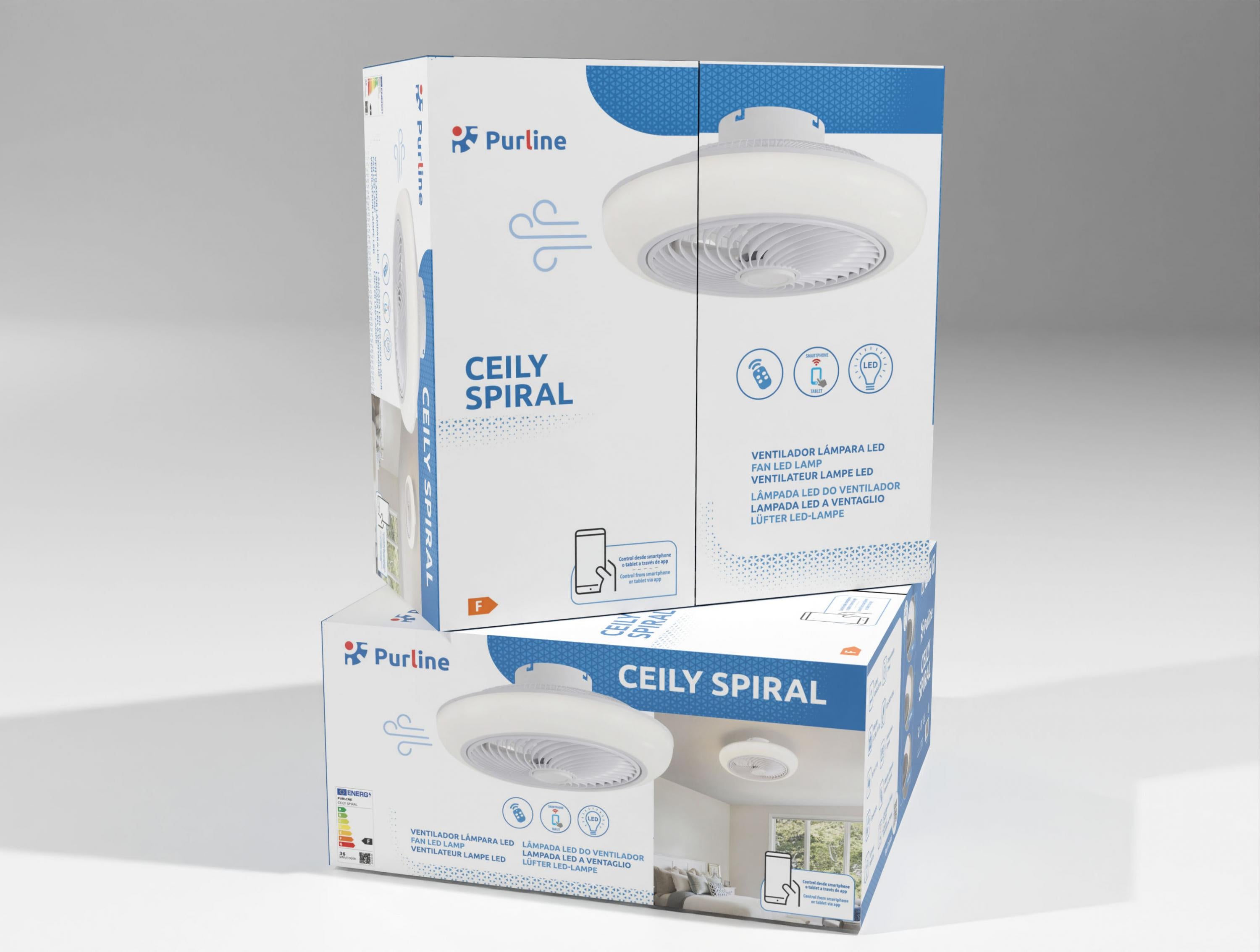 Ventilateur Lampe LED avec grille