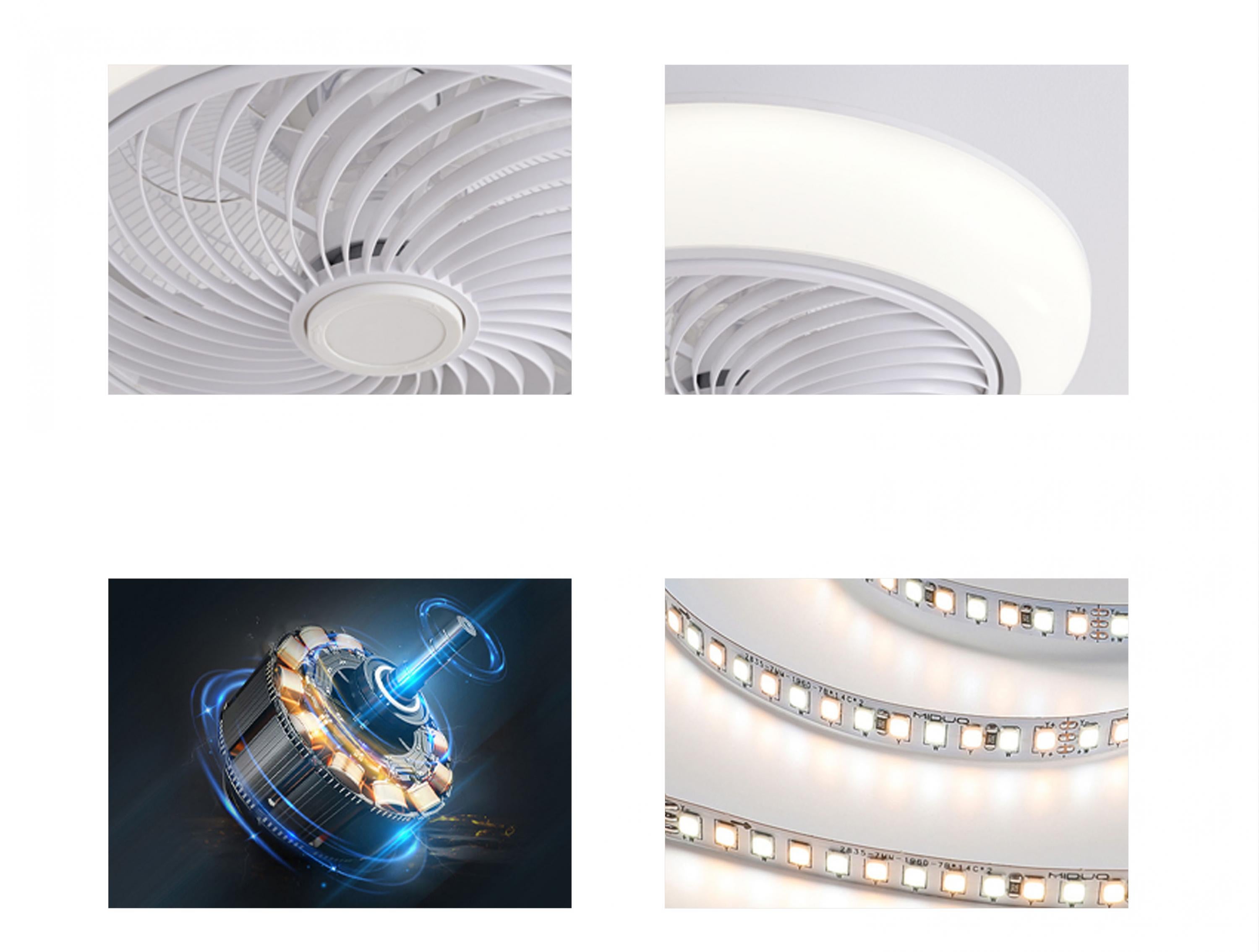 Ventilateur Lampe LED avec grille