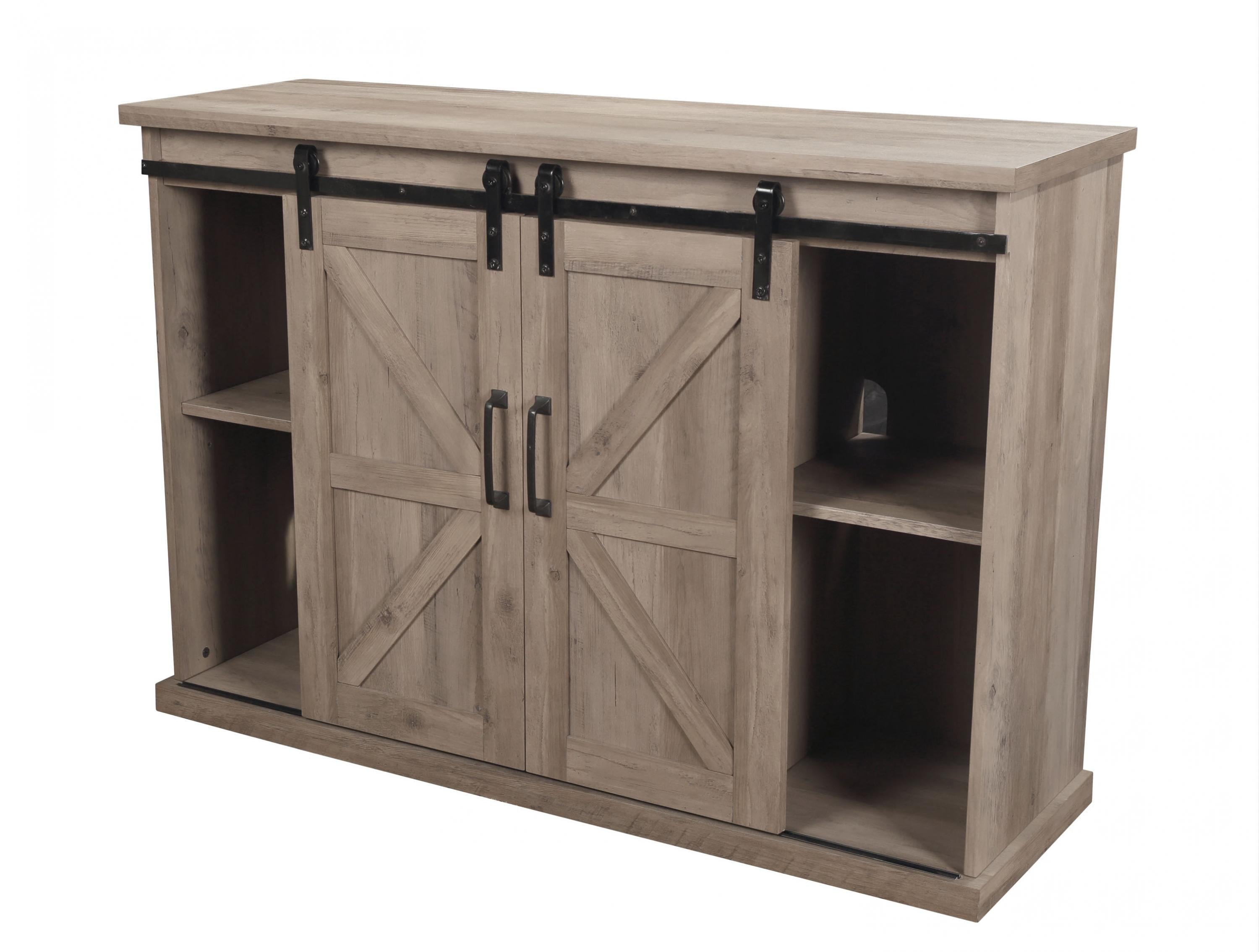 Buffet rustique avec cheminée électrique 2000W