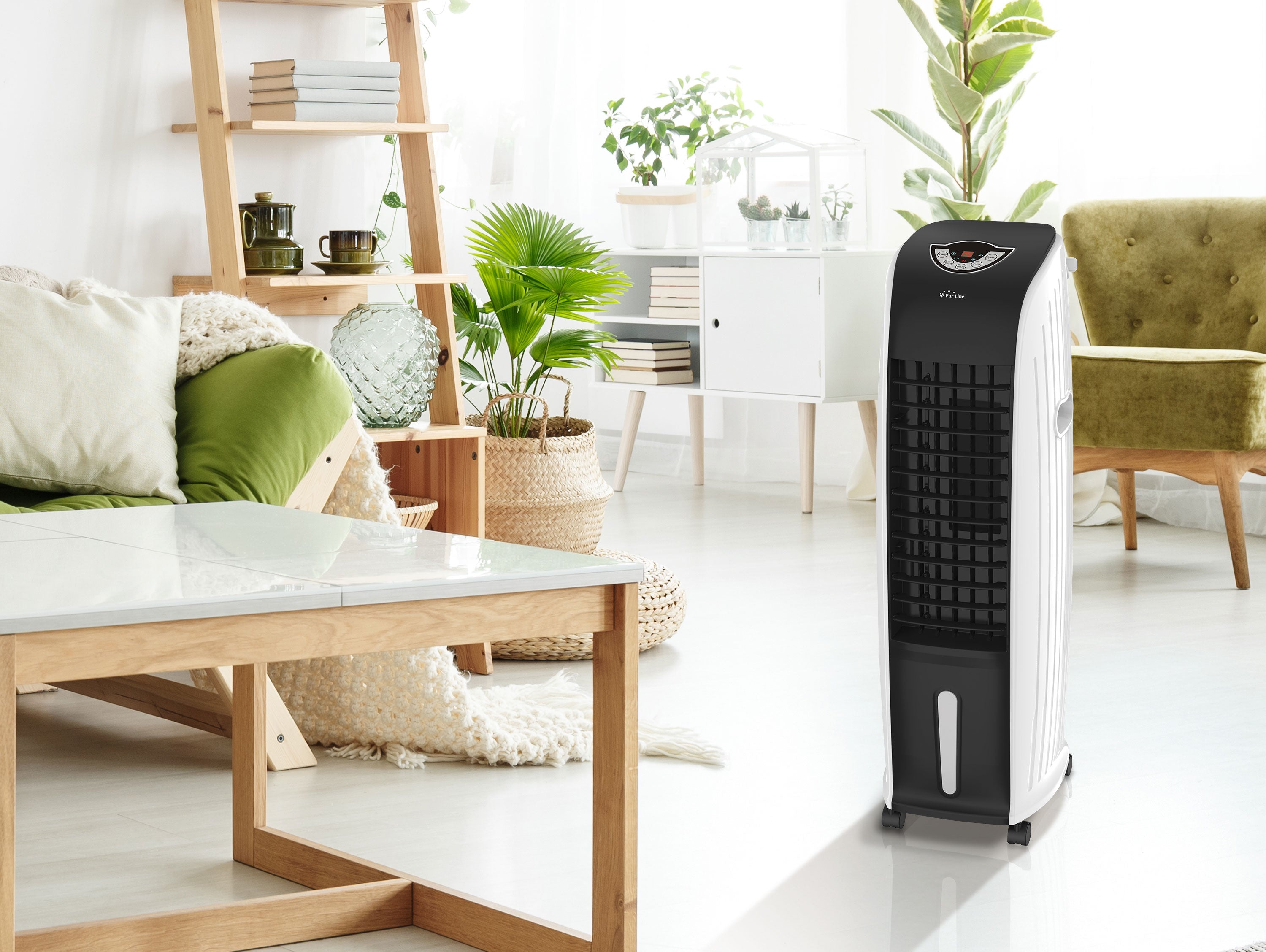 Rafraichisseur d'air par évaporation à débit élevé et minuterie