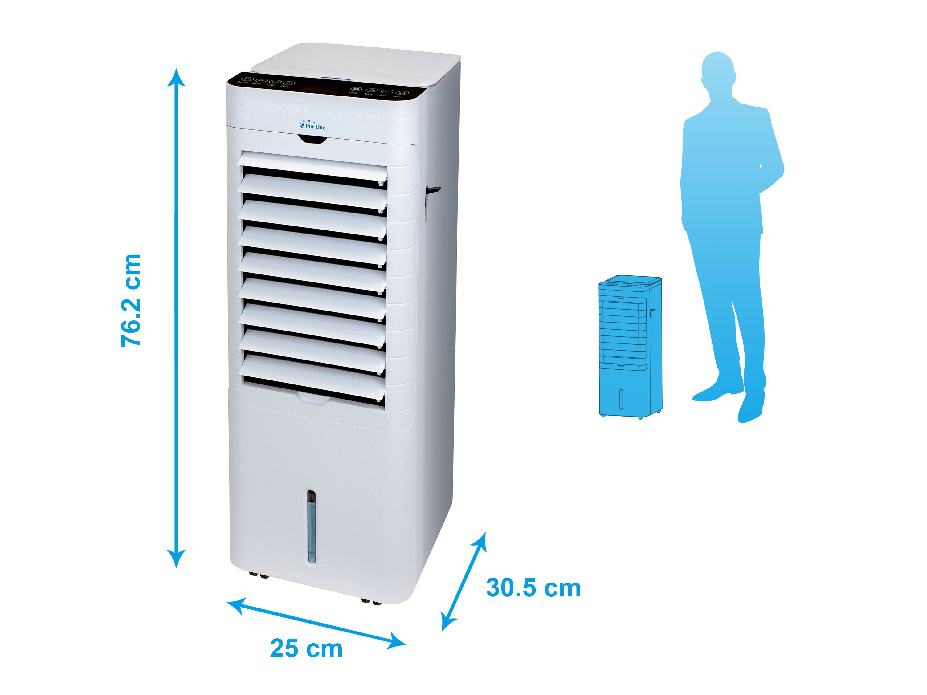 Rafraichisseur d'air par évaporation à débit élevé et chauffage