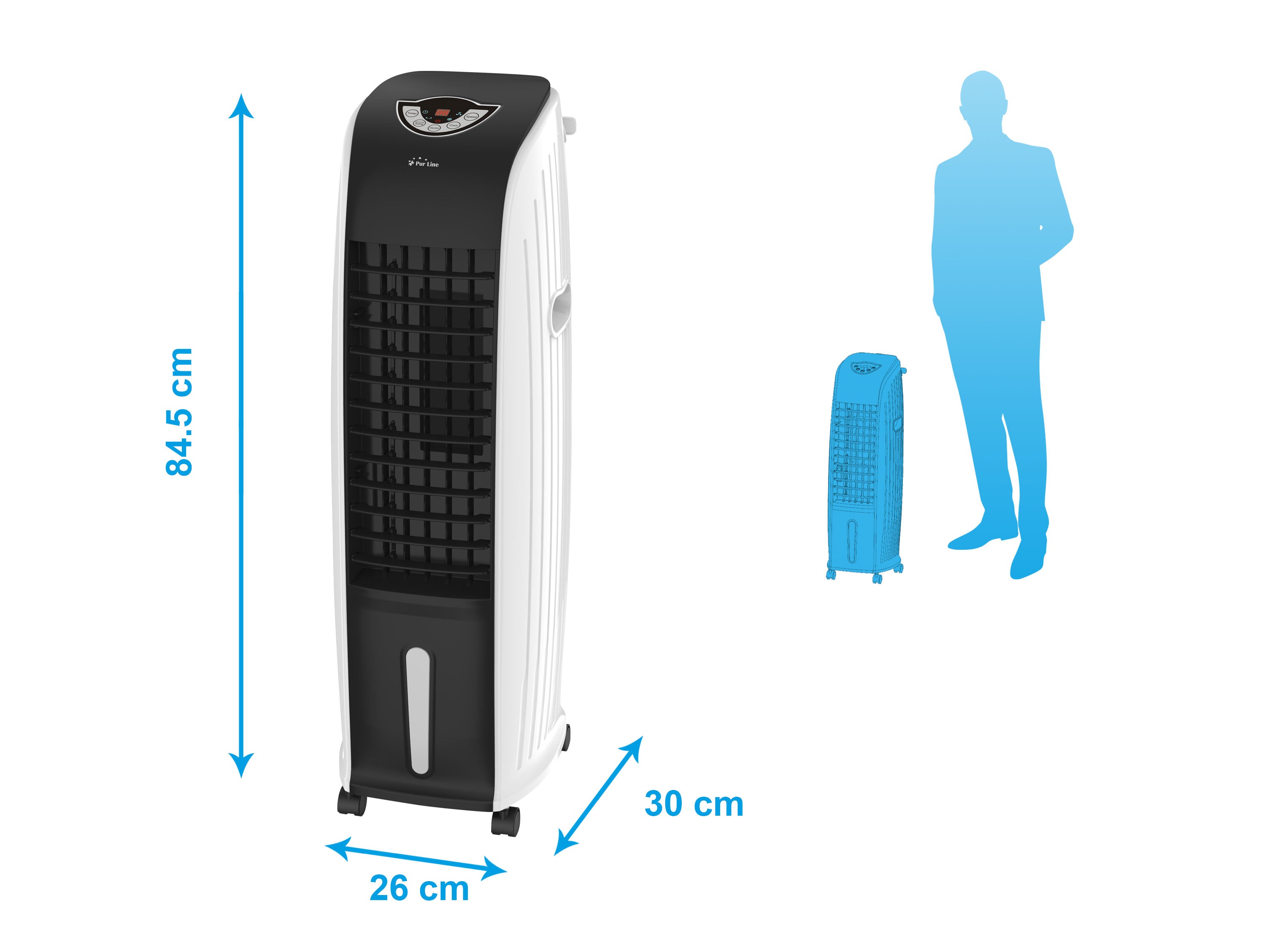 Rafraichisseur d'air par évaporation à débit élevé et minuterie