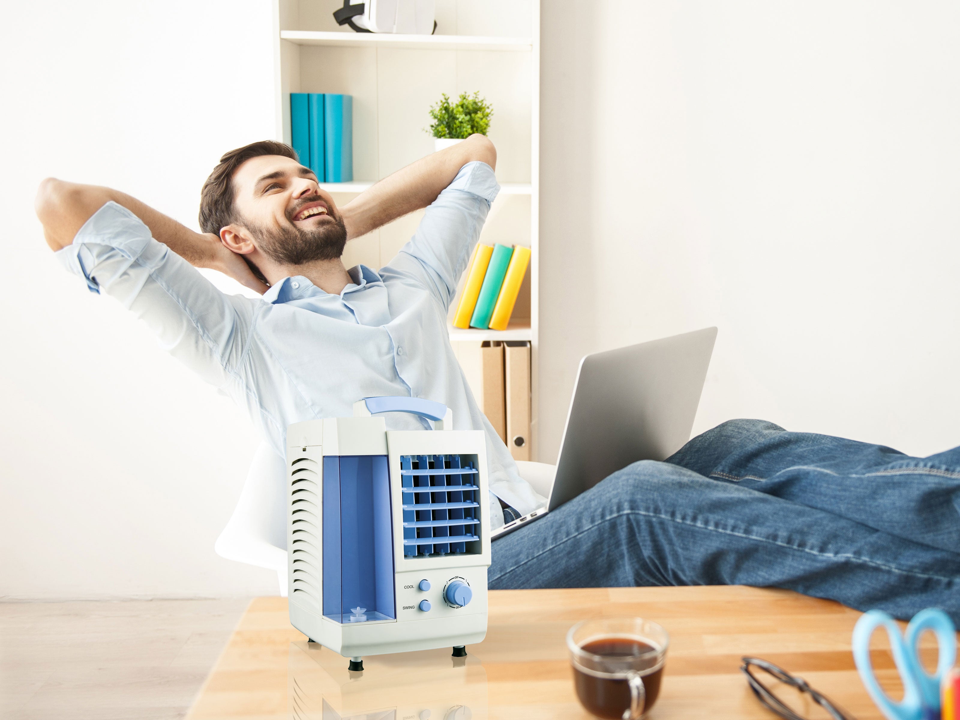 Rafraichisseur d'air par évaporation à débit élevé 3 vitesses