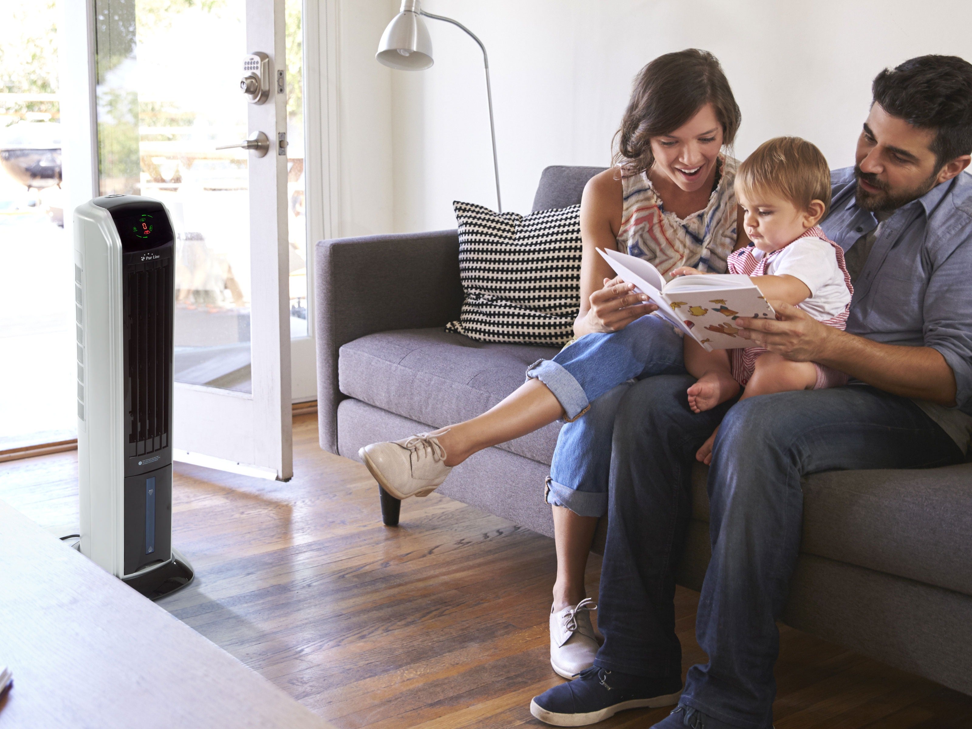 Rafraichisseur d'air par évaporation à débit élevé avec ioniseur