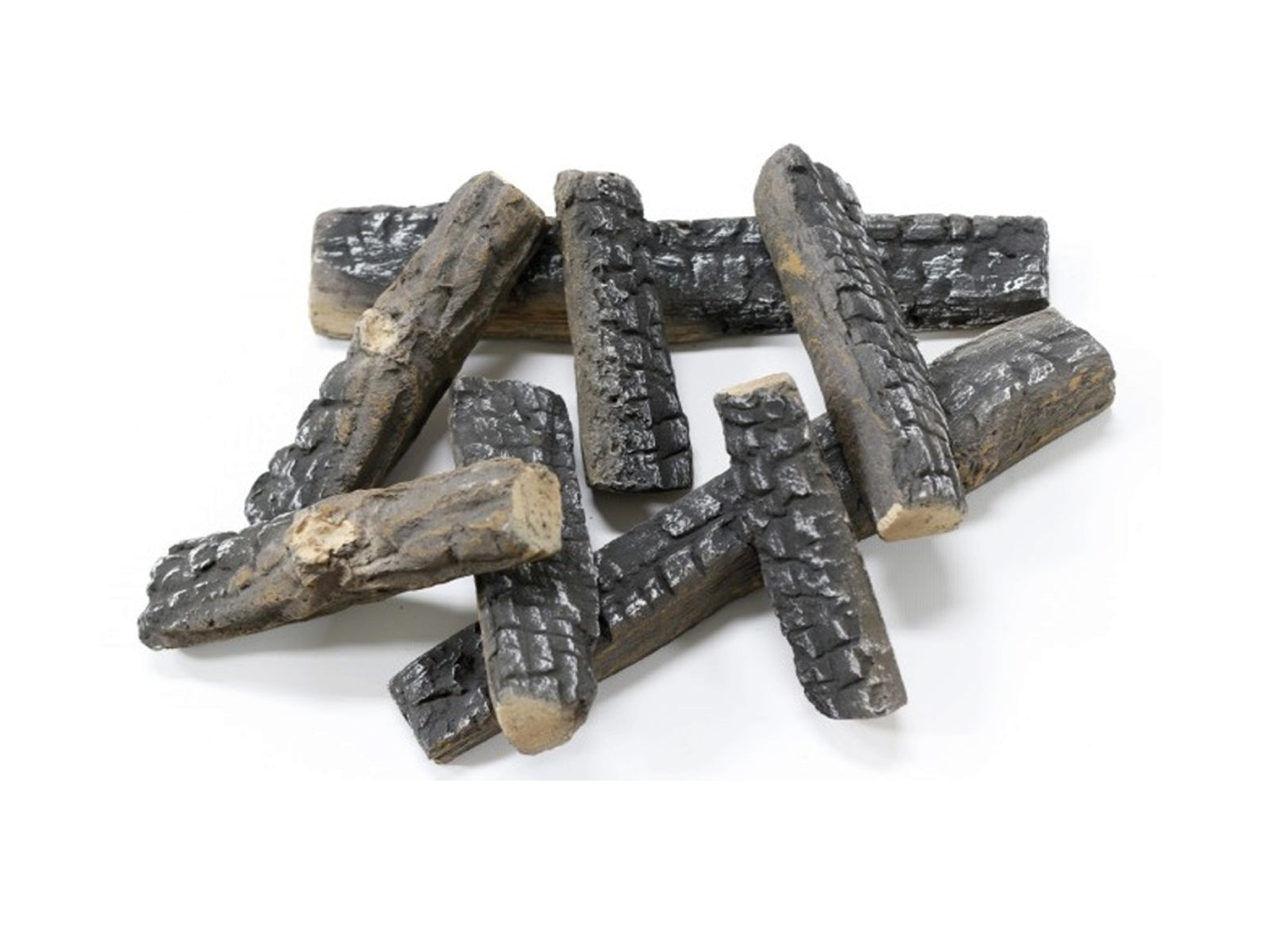 Bûches décoratives en fibre céramique pour cheminées à l'éthanol. 8 pièces