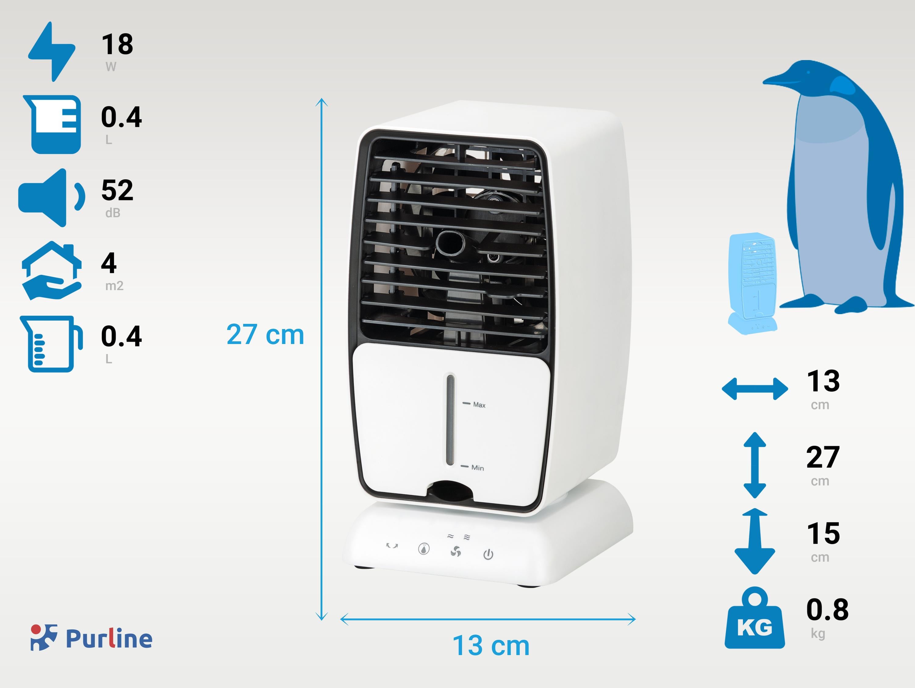 Ventilateur brumisateur de table avec 3 vitesses