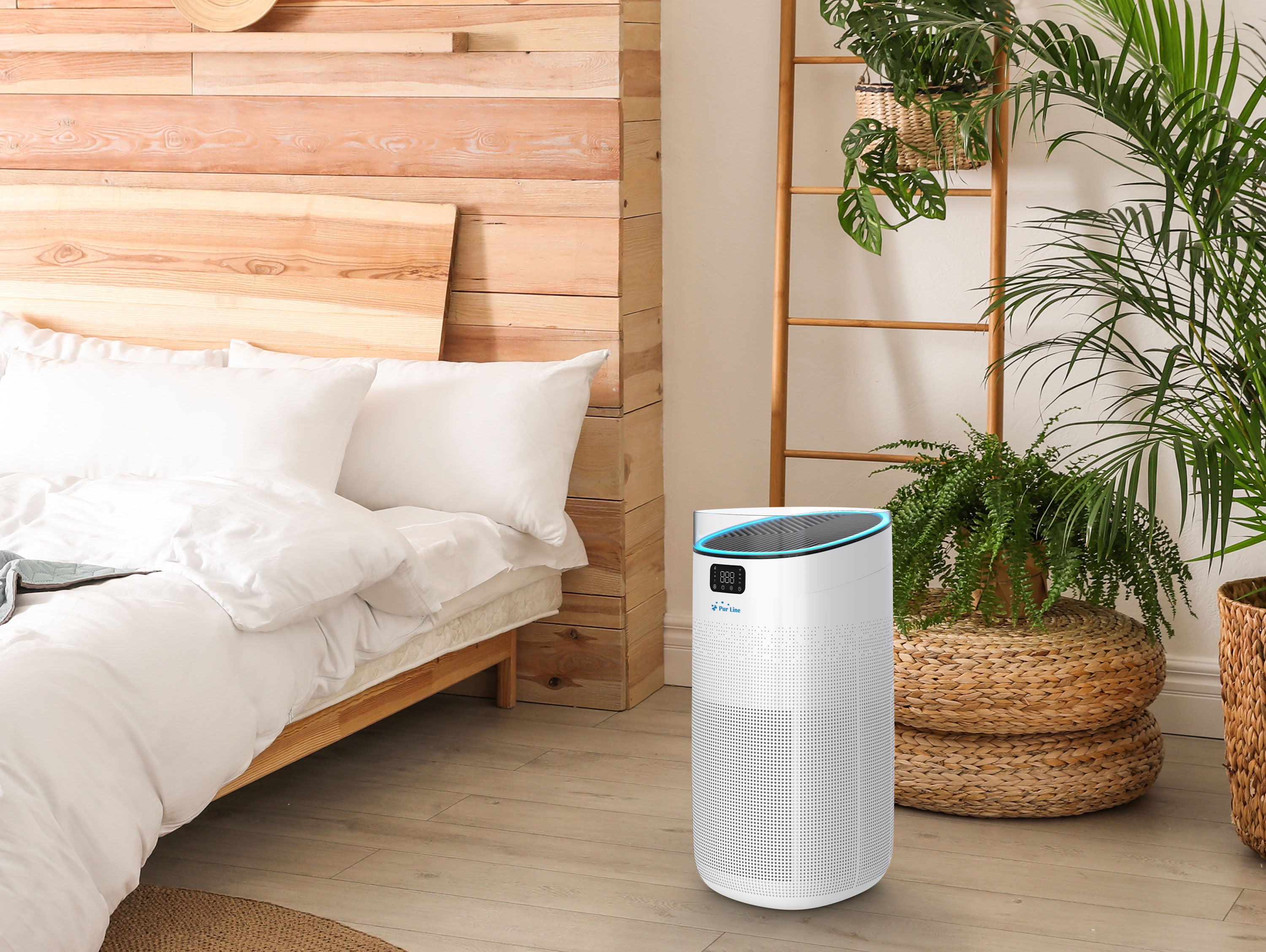 Purificateur d'air avec filtre HEPA H13, PM2, ioniseur, écran tactile LED, 3 vitesses et mode AUTO pour 50m2