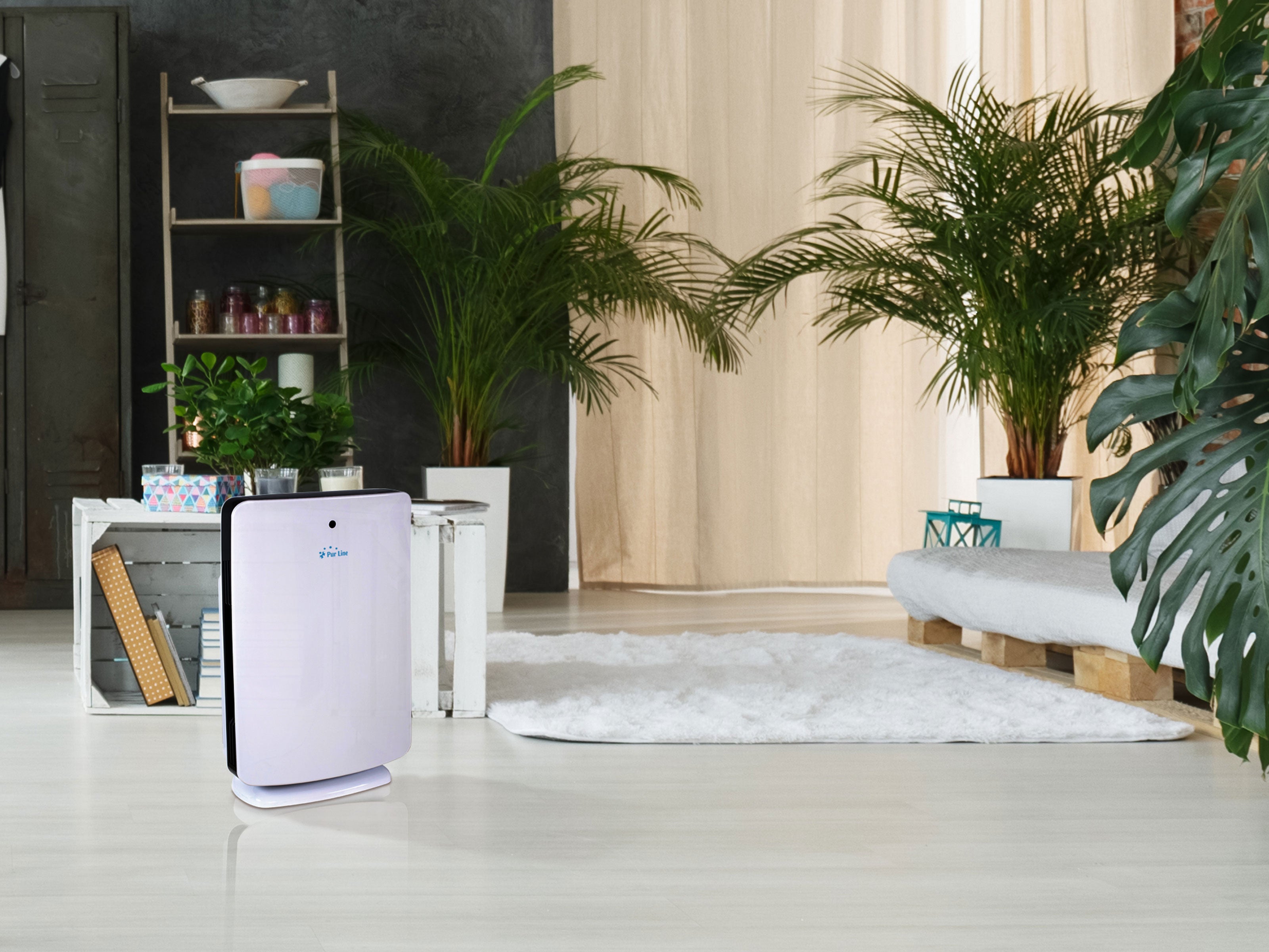 Purificateur d'air avec filtre HEPA, PM2, ioniseur, écran tactile LED, 3 vitesses et mode AUTO pour 40m2