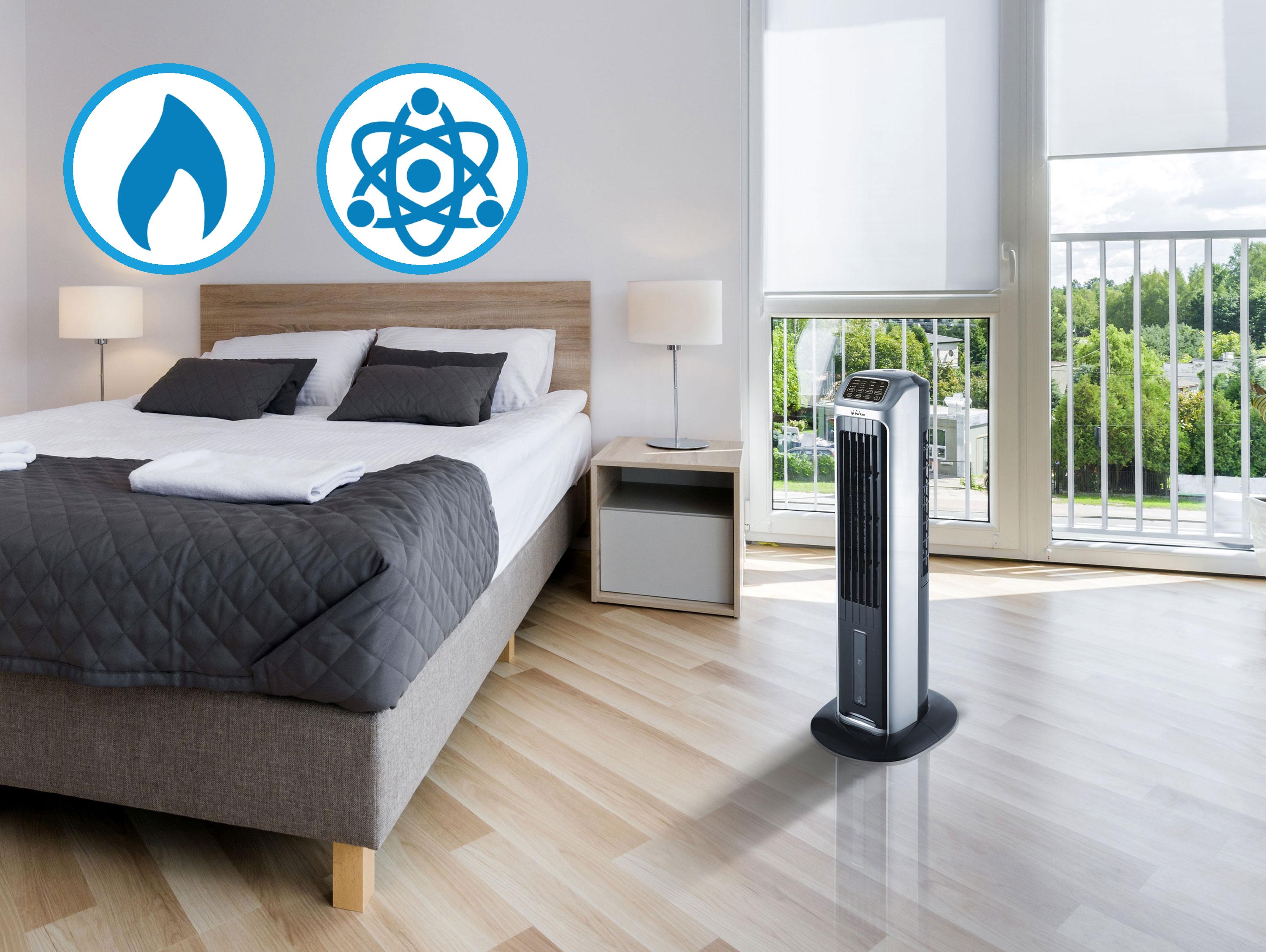 Rafraichisseur d'air par évaporation à débit élevé et chauffage