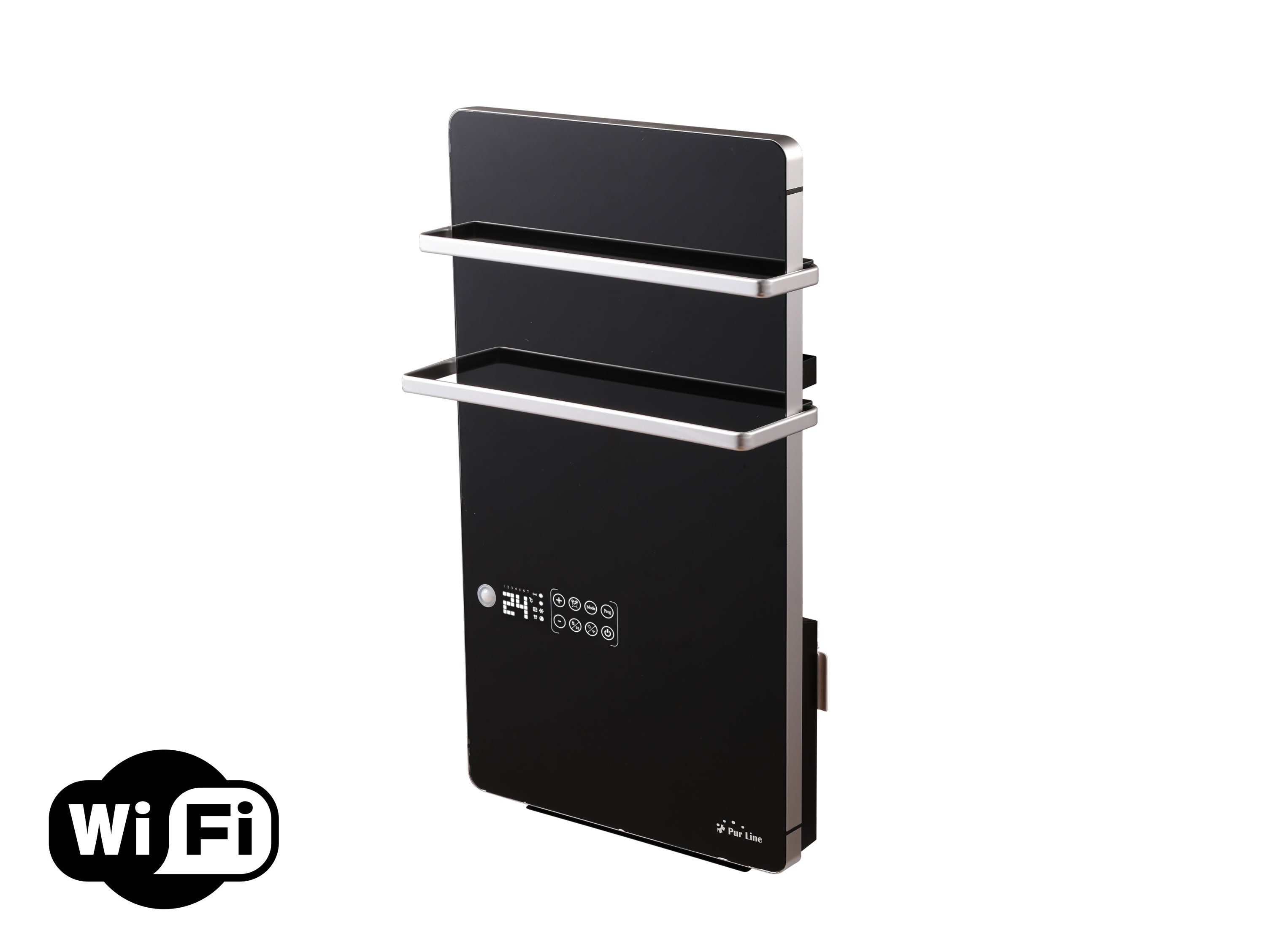 Puissance maximale 2000 W Sèche-serviettes numérique noir contrôle WIFI 2000W
