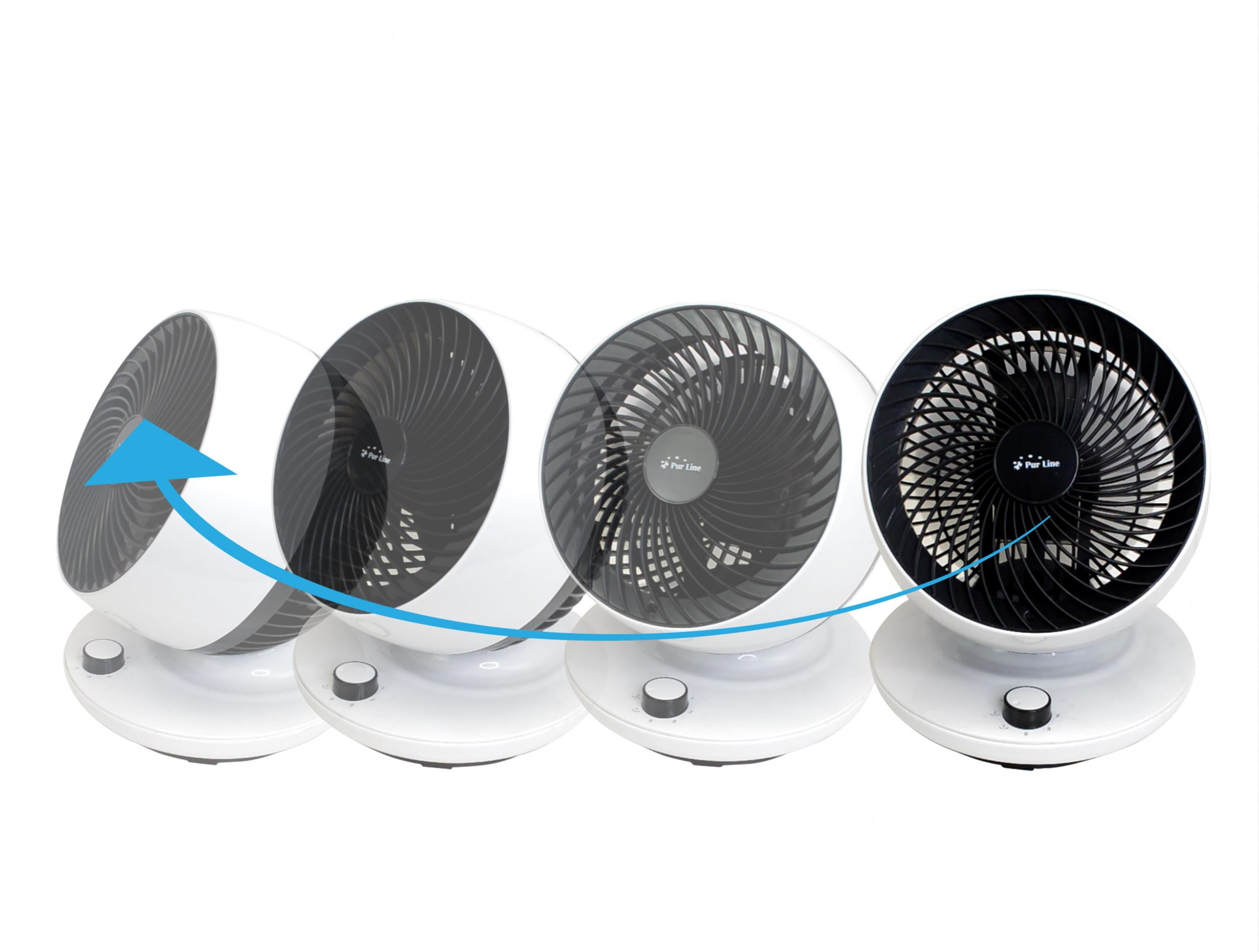Ventilateur de table à oscillation verticale