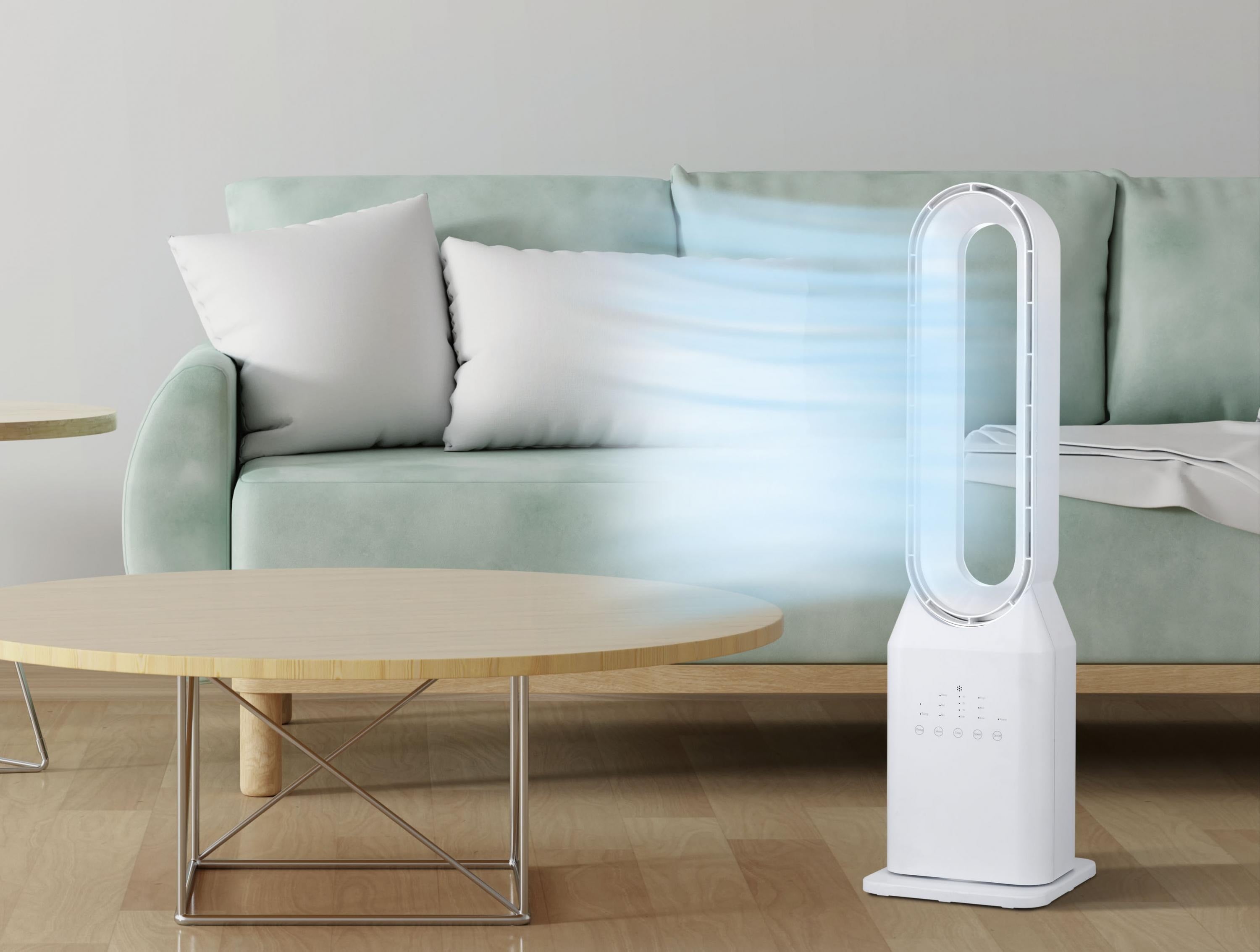 Ventilateur tour sans pale avec 3 vitesses et oscillation automatique