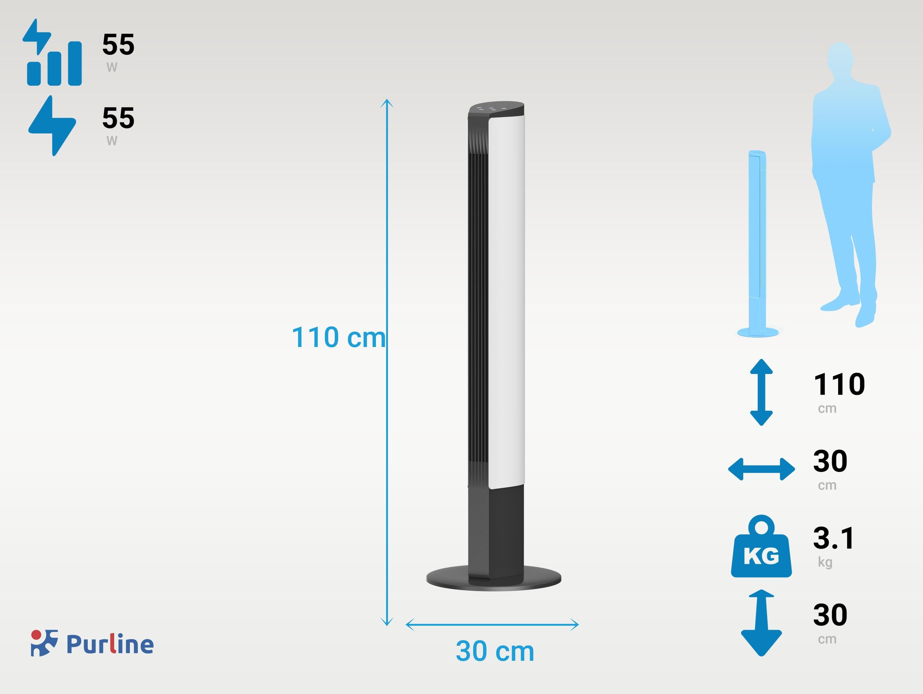 Ventilateur tour sans pales de grande hauteur