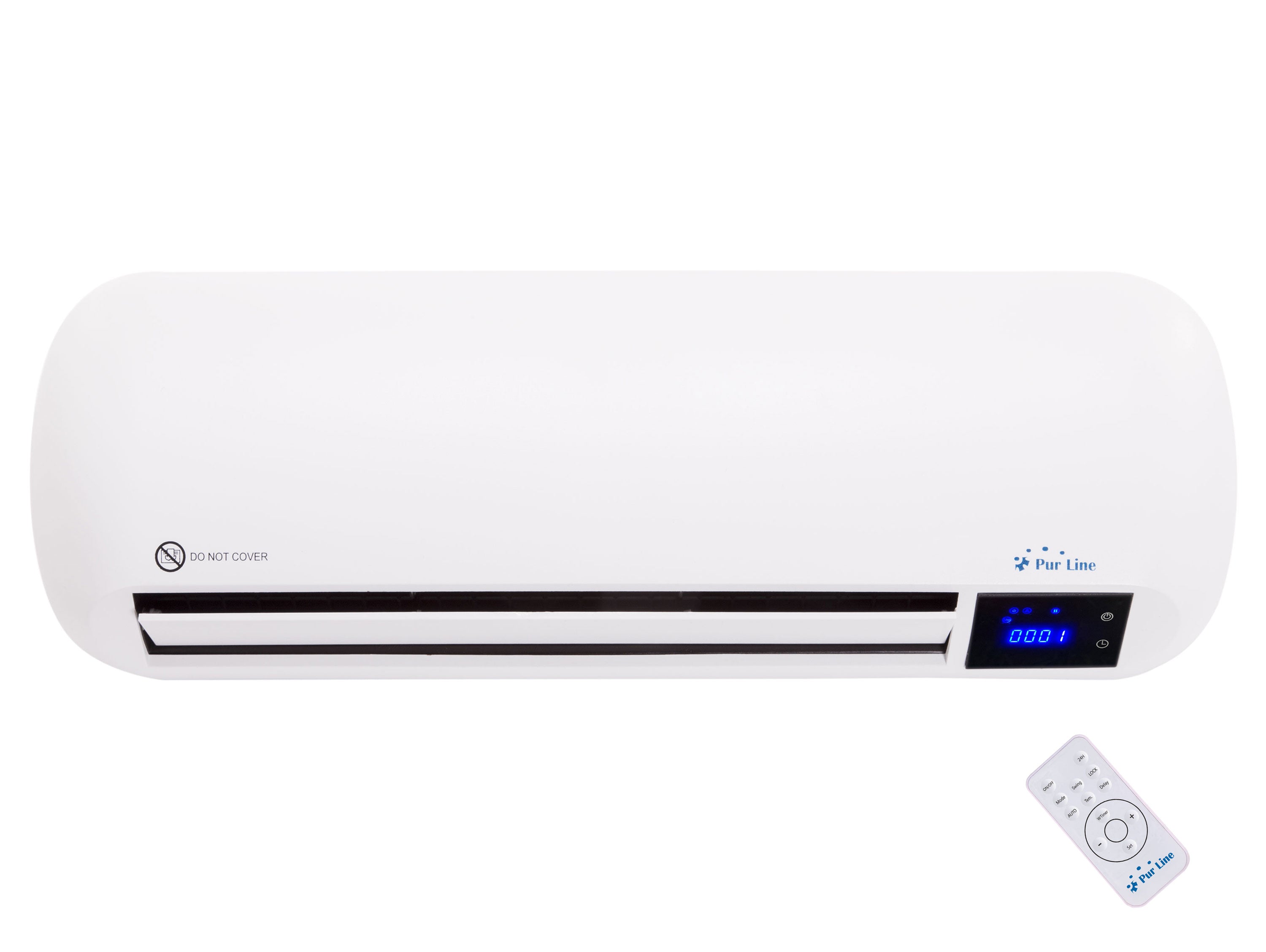 Chauffage split céramique 2000 W avec télécommande et minuterie