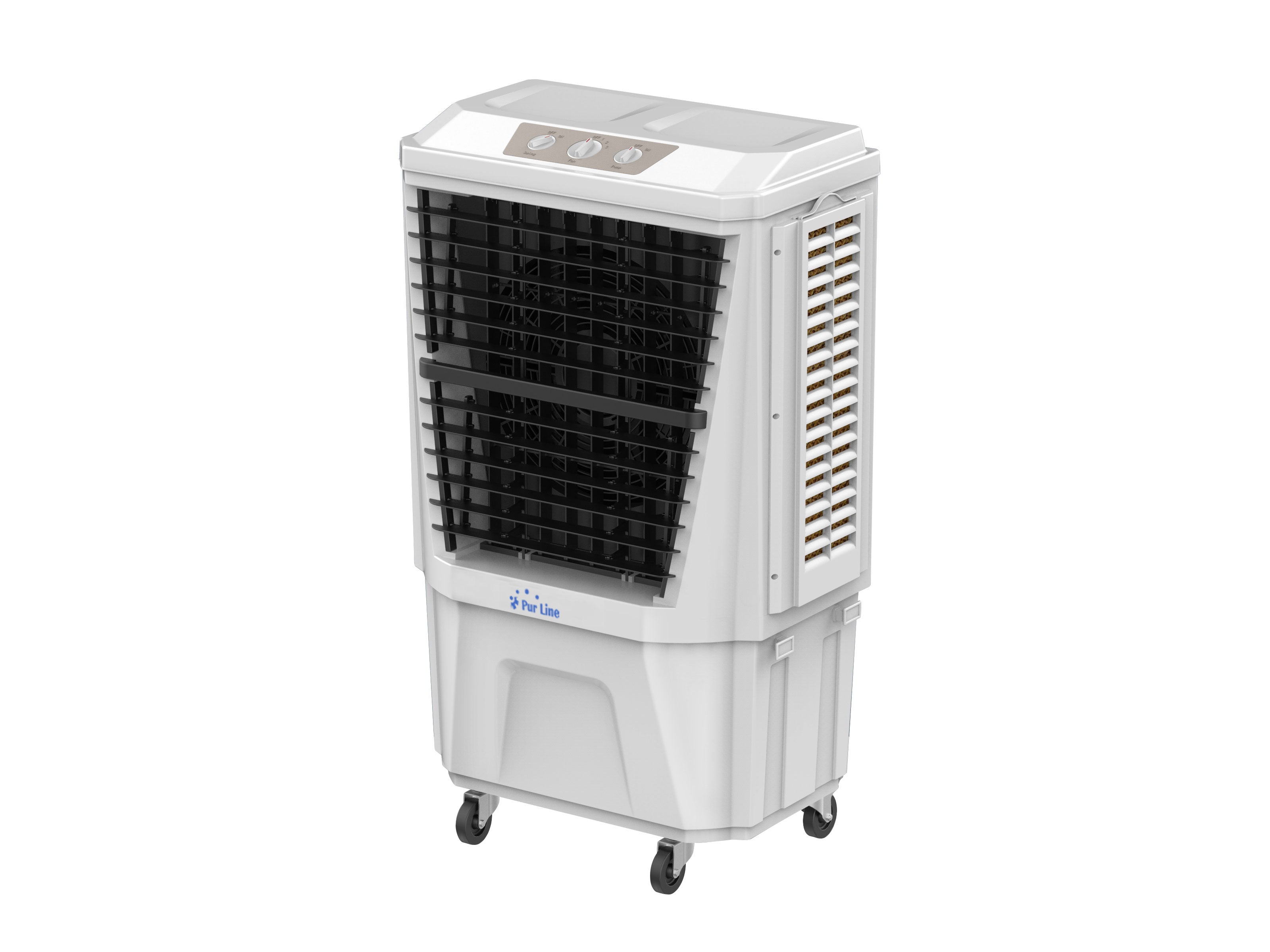 Rafraichisseur d'air par évaporation à débit élevé minuterie et 3 vitesses