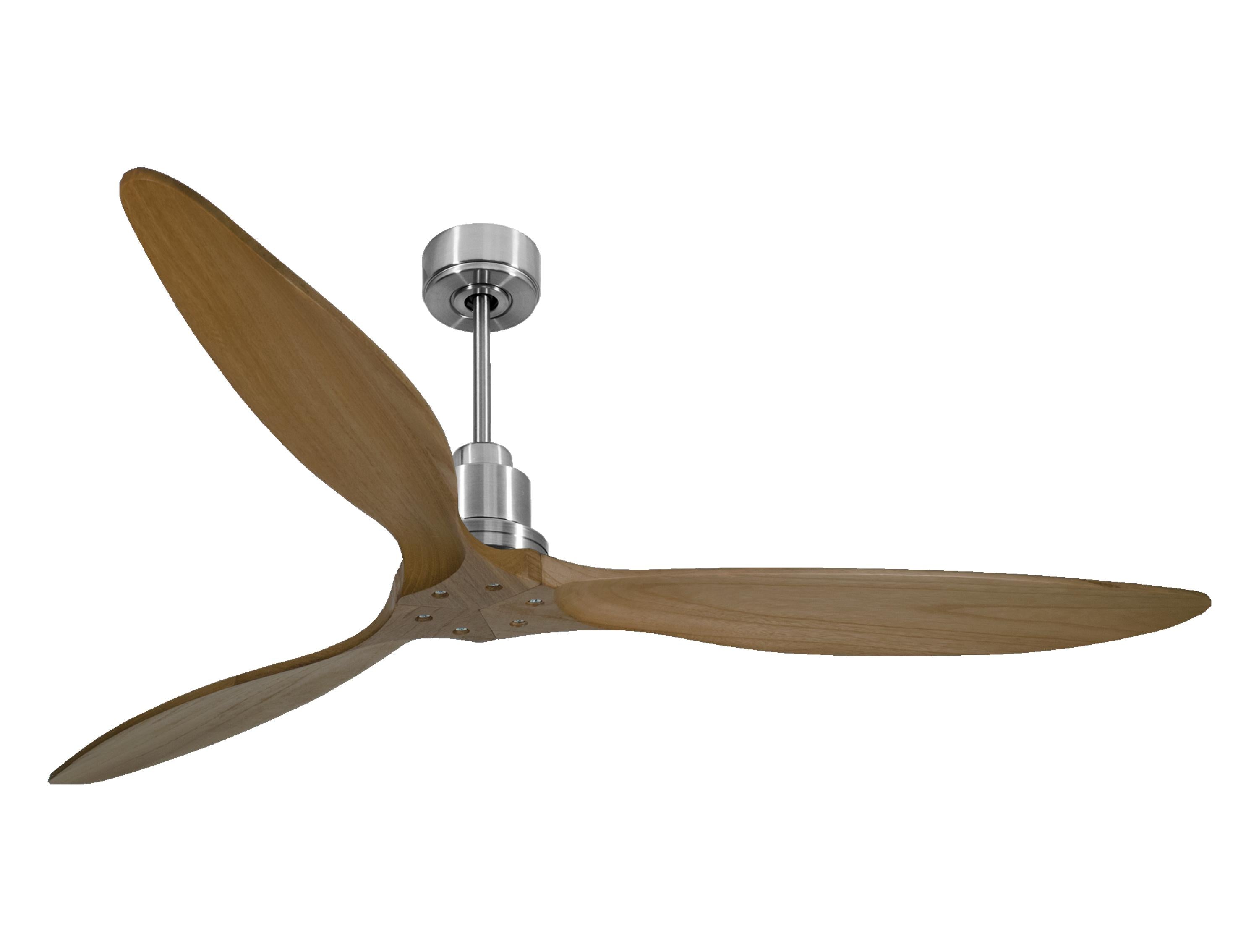 Ventilateur de plafond Réversible Thermostat Wifi Moteur à courant continu Toits en pente Télécommande Hypersilence Mémoire FullWood