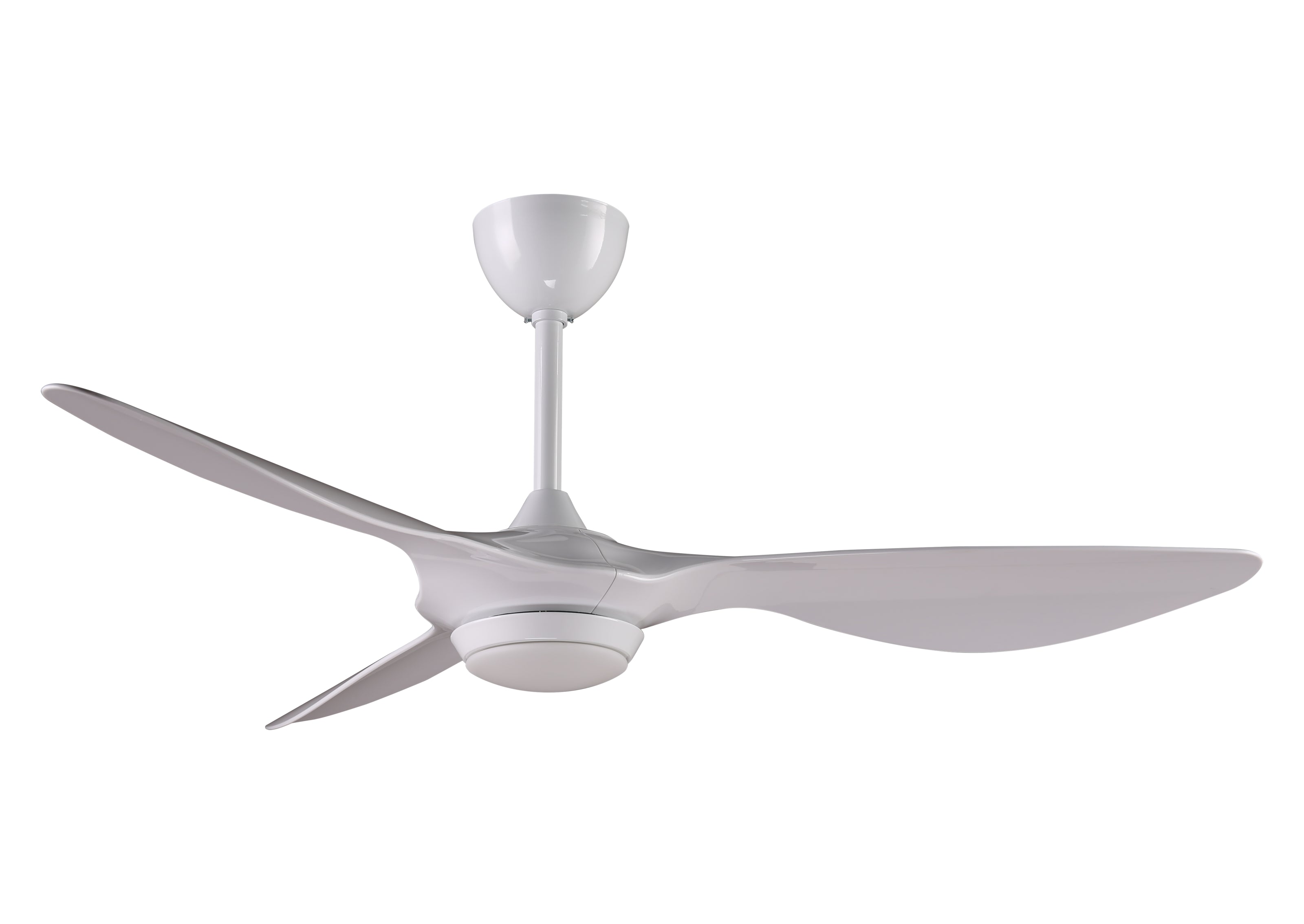 Ventilateur de plafond DC blanc avec pales 212RPM et lumière pour 55m2