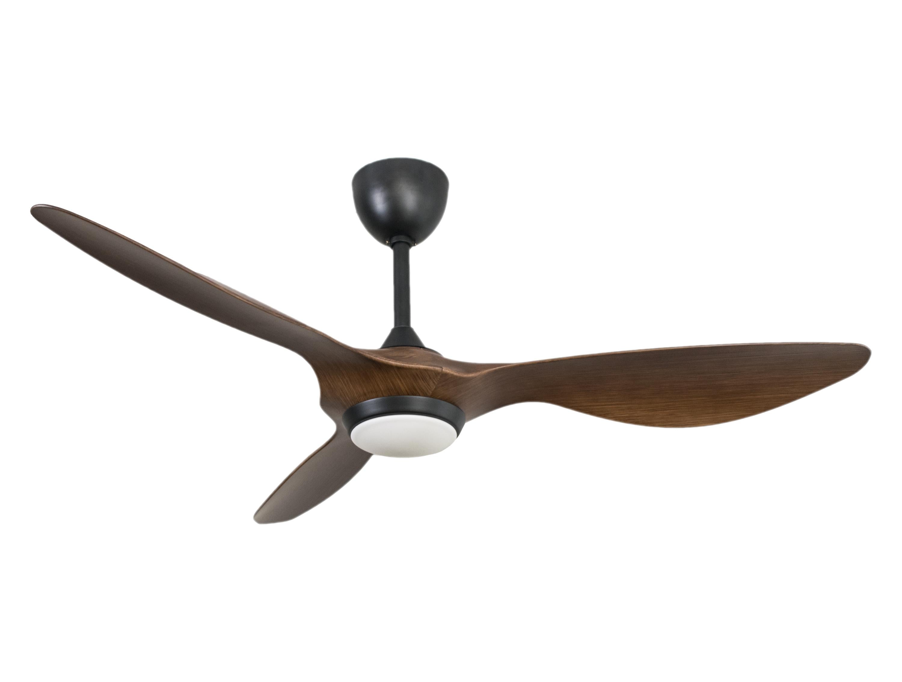 Ventilateur de plafond DC brun avec pales de 132cm pour 55m2 avec lumière