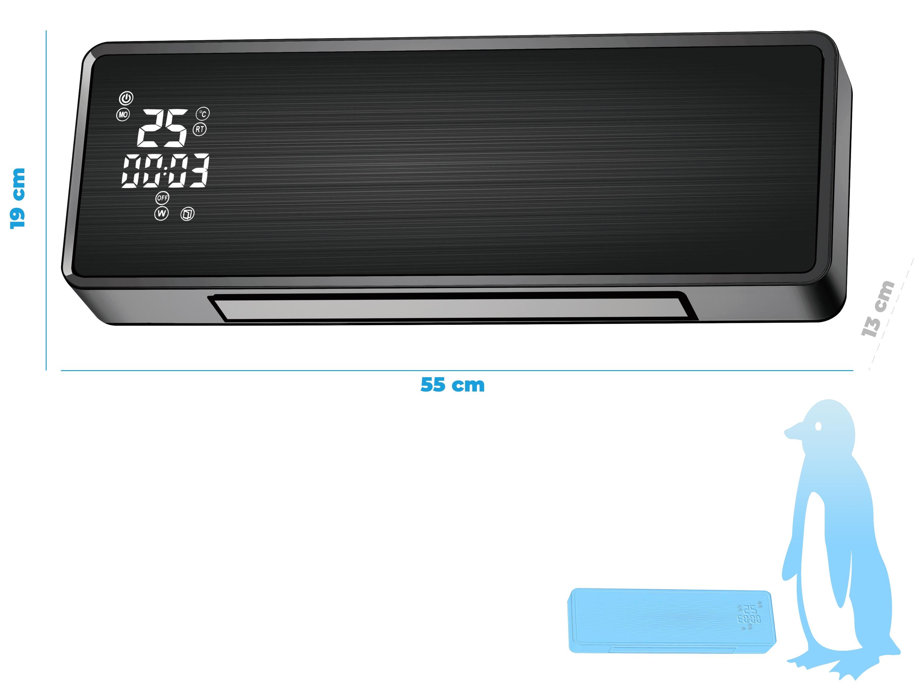 Chauffage split mural 2000 W avec WIFI et minuterie