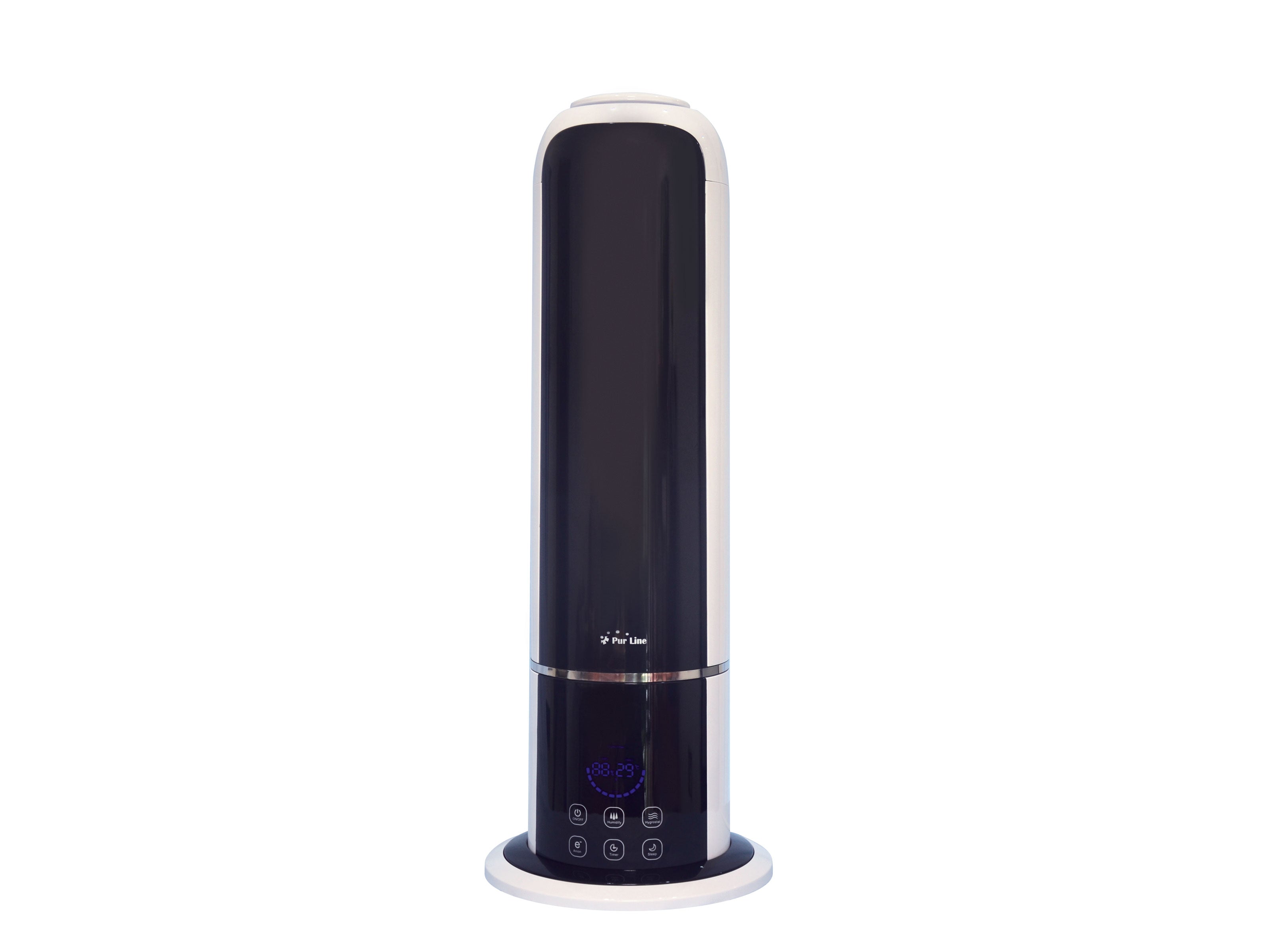 Humidificateur en tour à ultrasons 28W vapeur chaude ou tiède pour des surfaces de 35m2