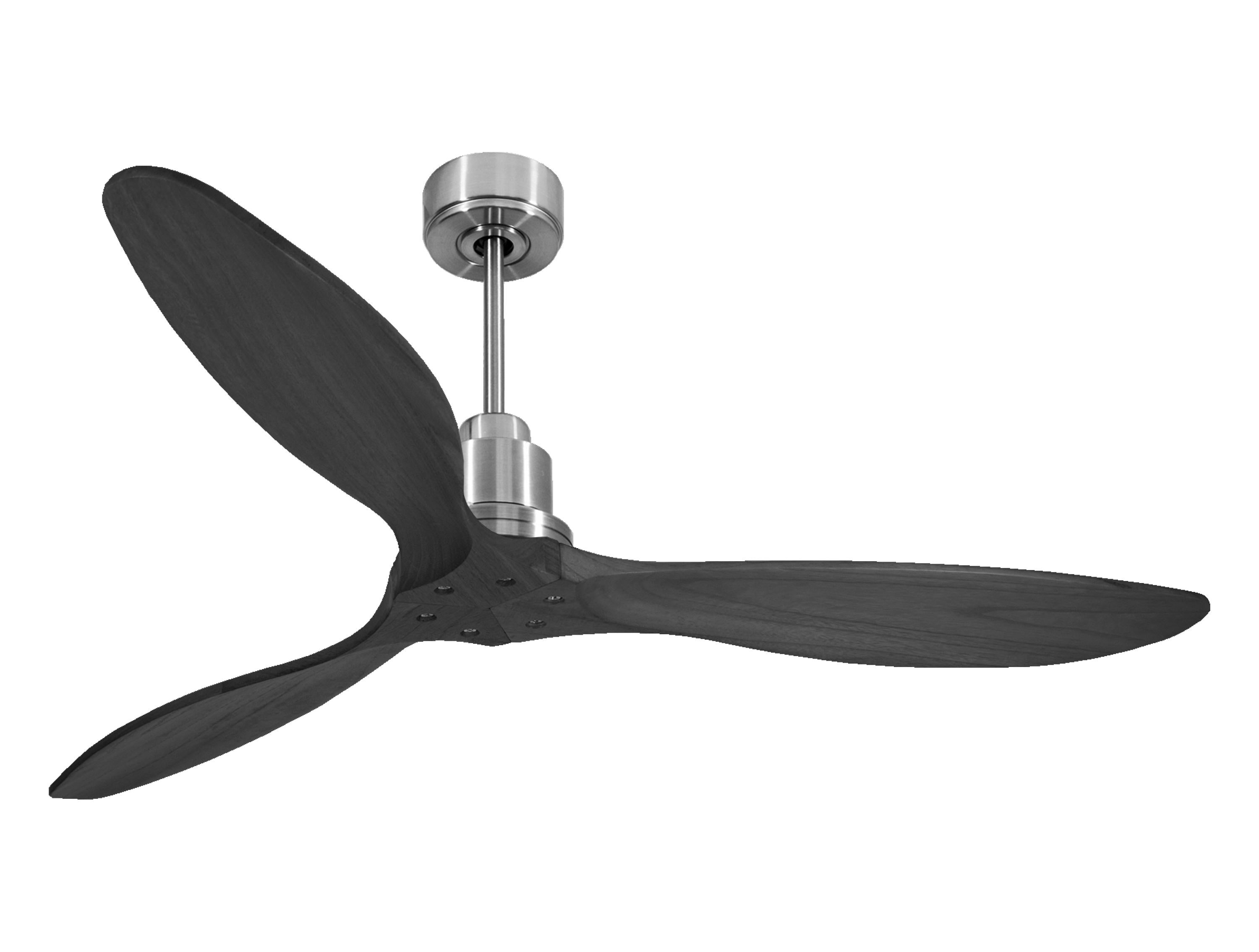 Ventilateur de plafond Réversible Thermostat Wifi Moteur à courant continu Toits en pente Télécommande Hypersilence Mémoire FullWood