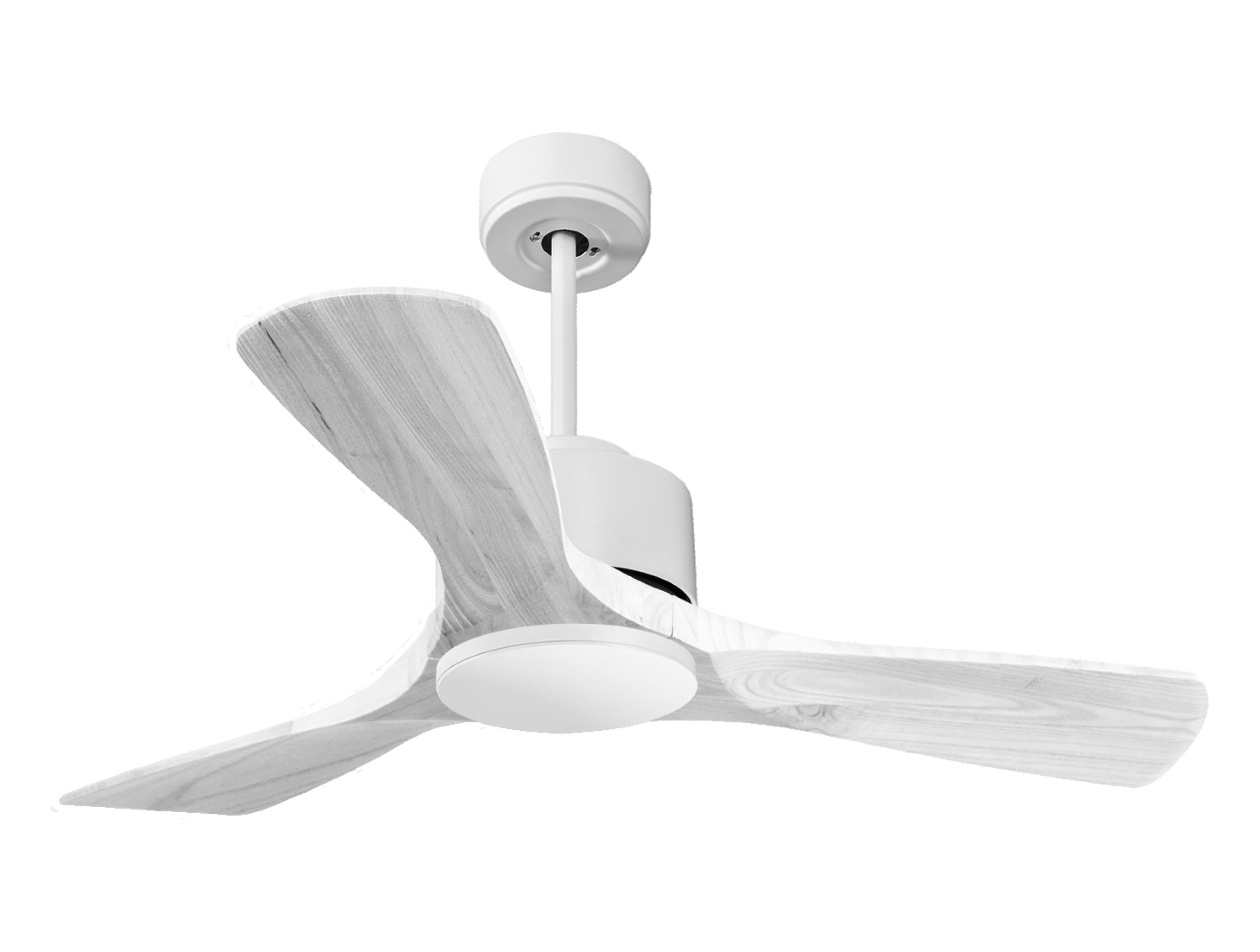 Ventilateur de plafond Réversible Thermostat Wifi Moteur à courant continu Toits en pente Télécommande Hypersilence Mémoire