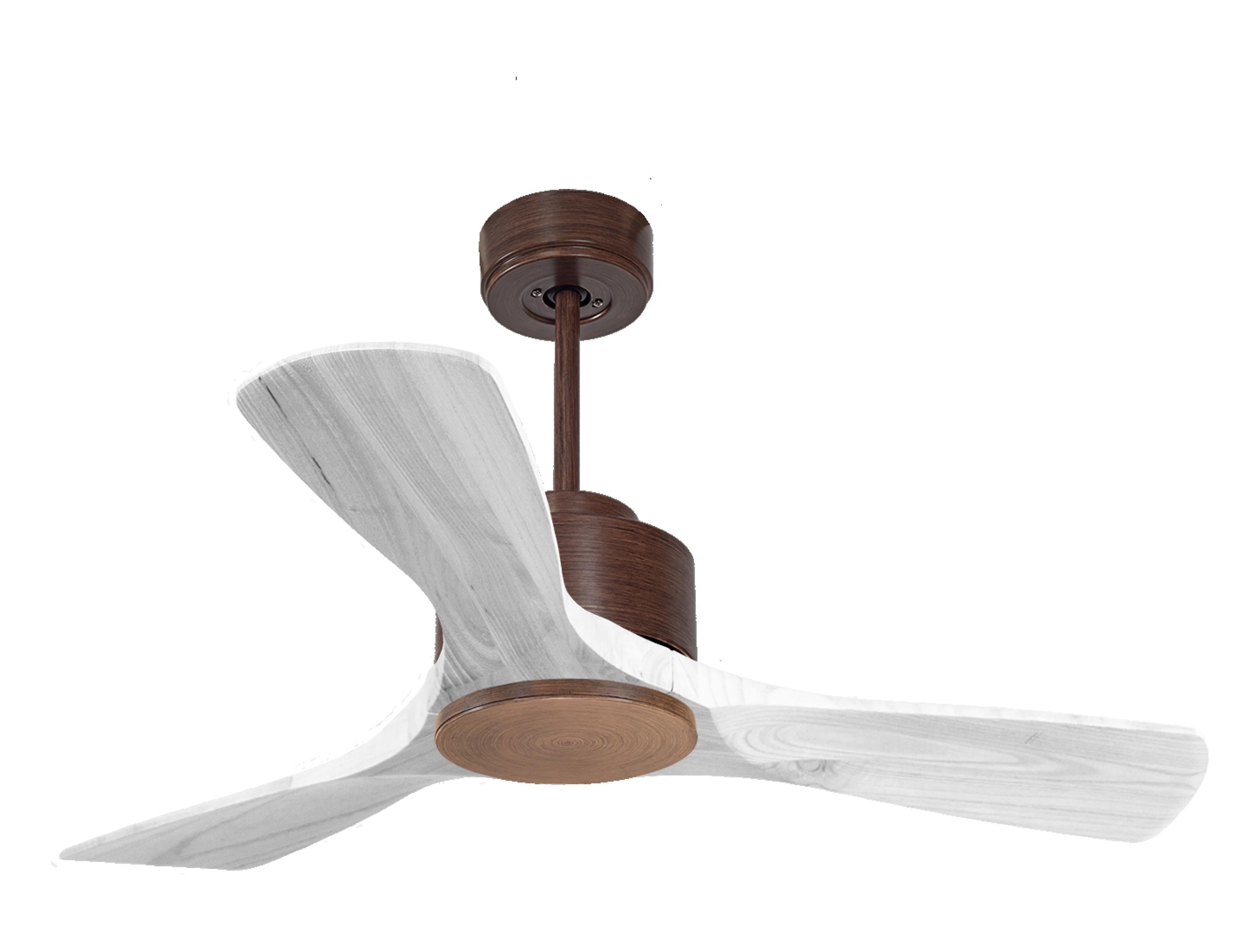 Ventilateur de plafond Réversible Thermostat Wifi Moteur à courant continu Toits en pente Télécommande Hypersilence Mémoire