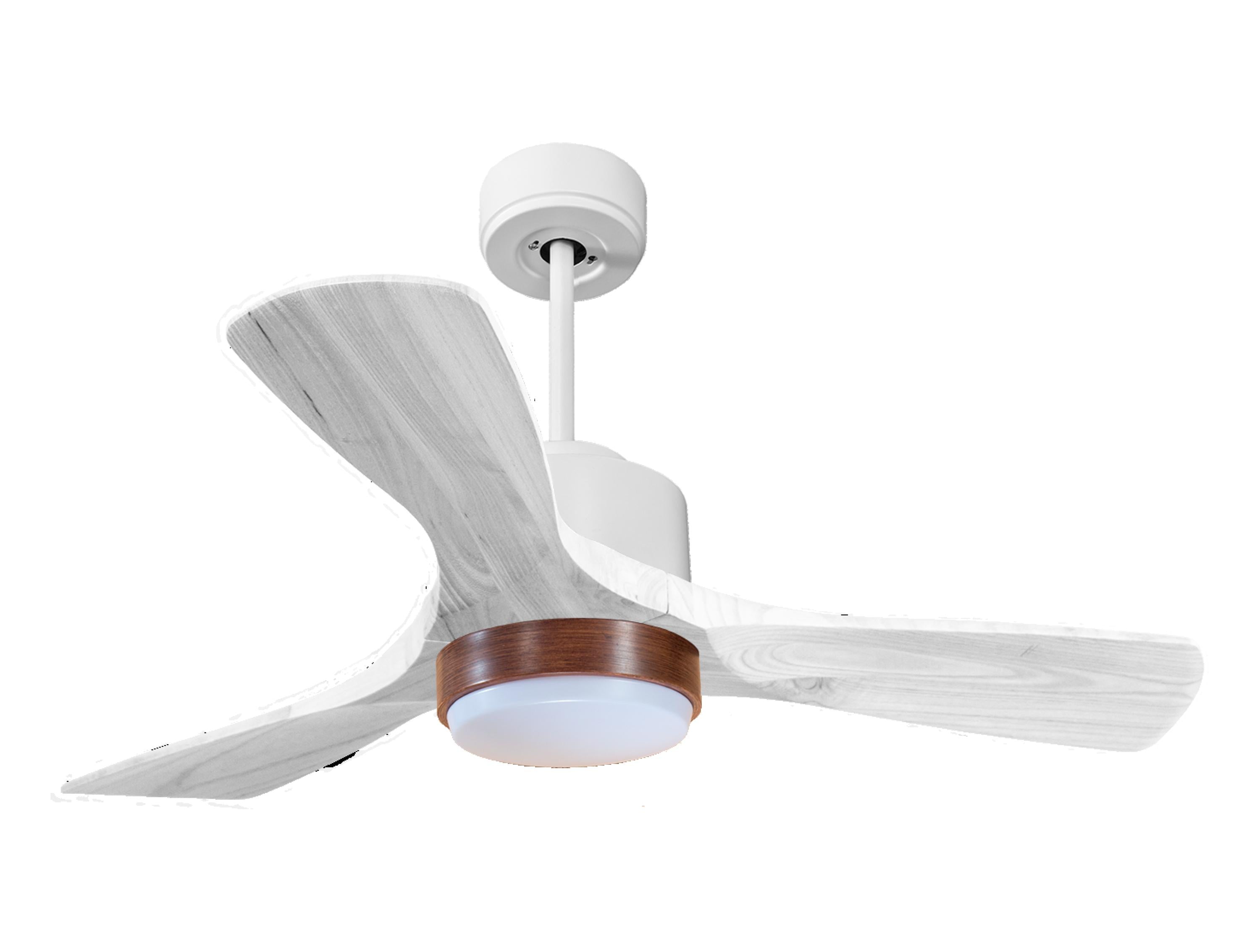 Ventilateur de plafond Wifi Moteur à courant continu Télécommande Lumière à trois tons Hypersilence Mémoire