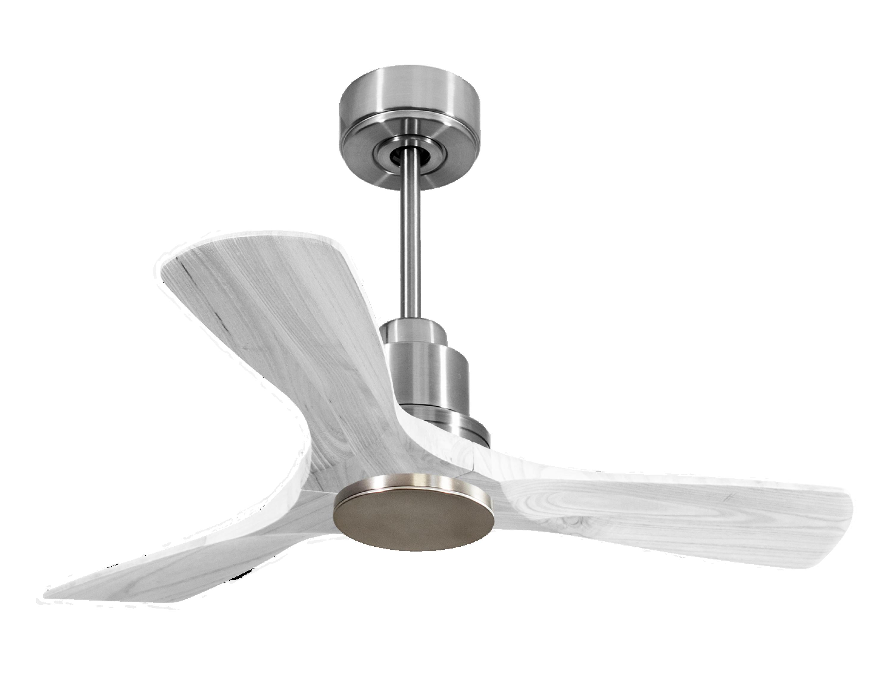 Ventilateur de plafond Réversible Thermostat Wifi Moteur à courant continu Toits en pente Télécommande Hypersilence Mémoire