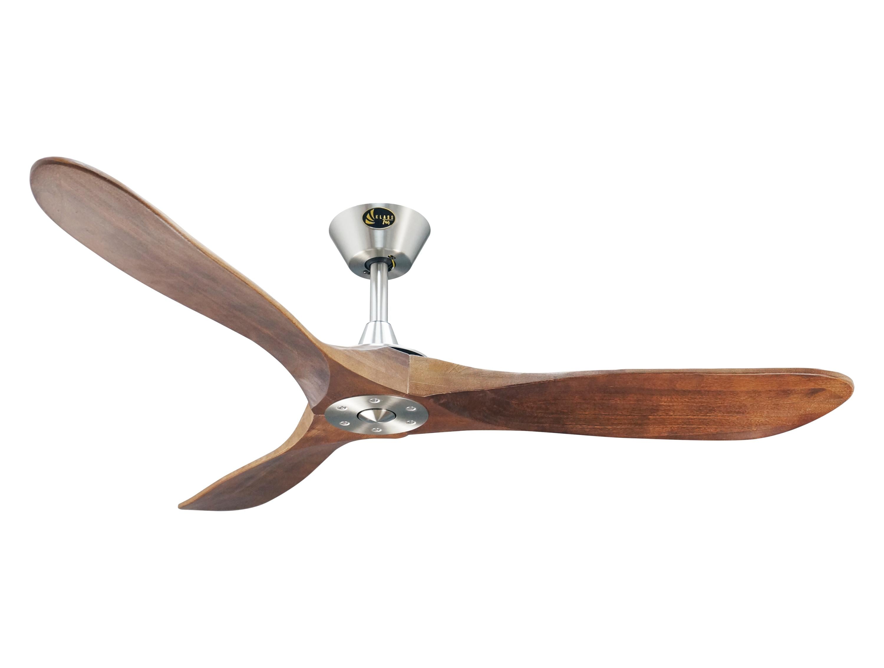 Ventilateur de plafond DC brun avec pales 223RPM et lumière pour 35m2