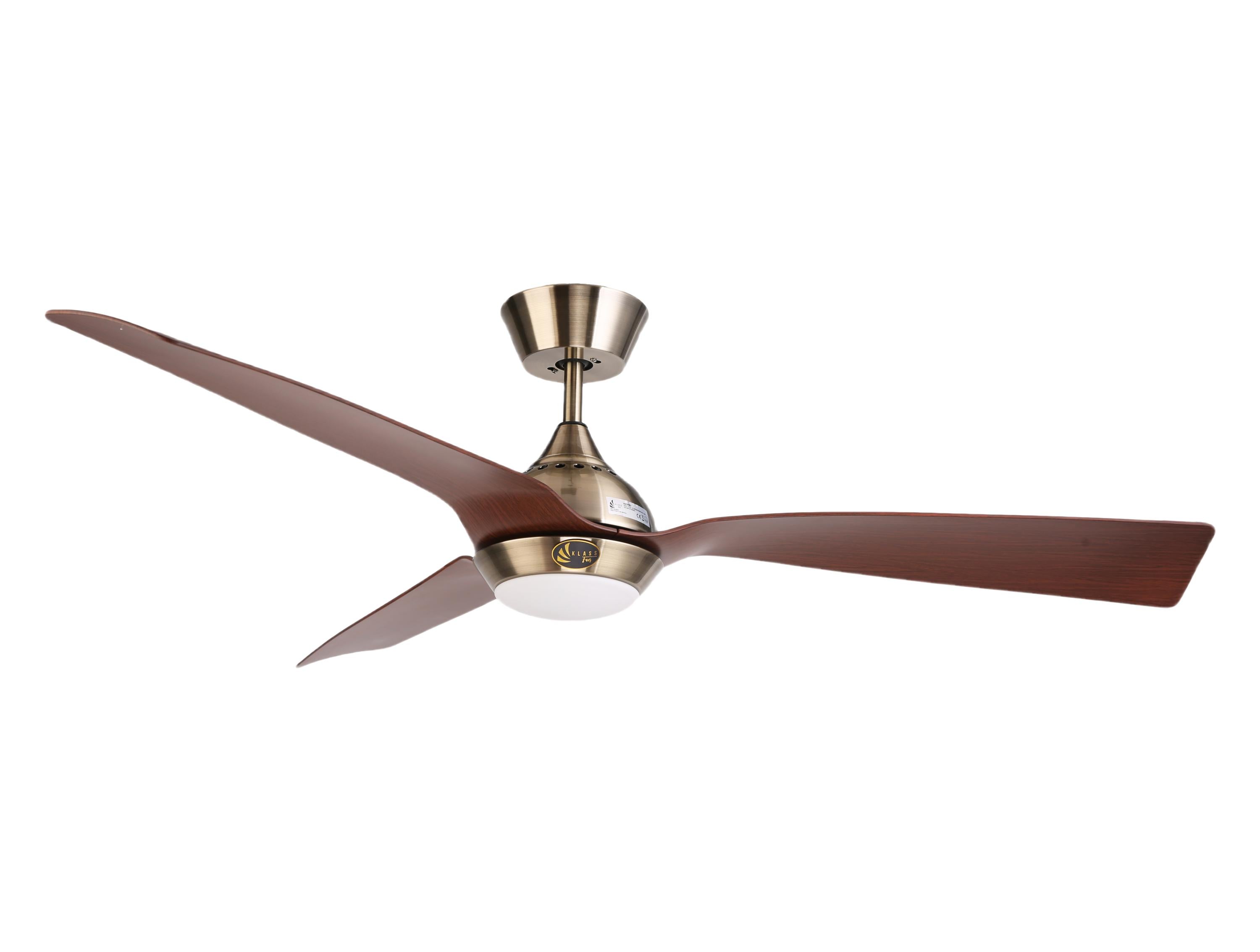 Ventilateur de plafond DC brun avec pales 170RPM et lumière pour 35m2