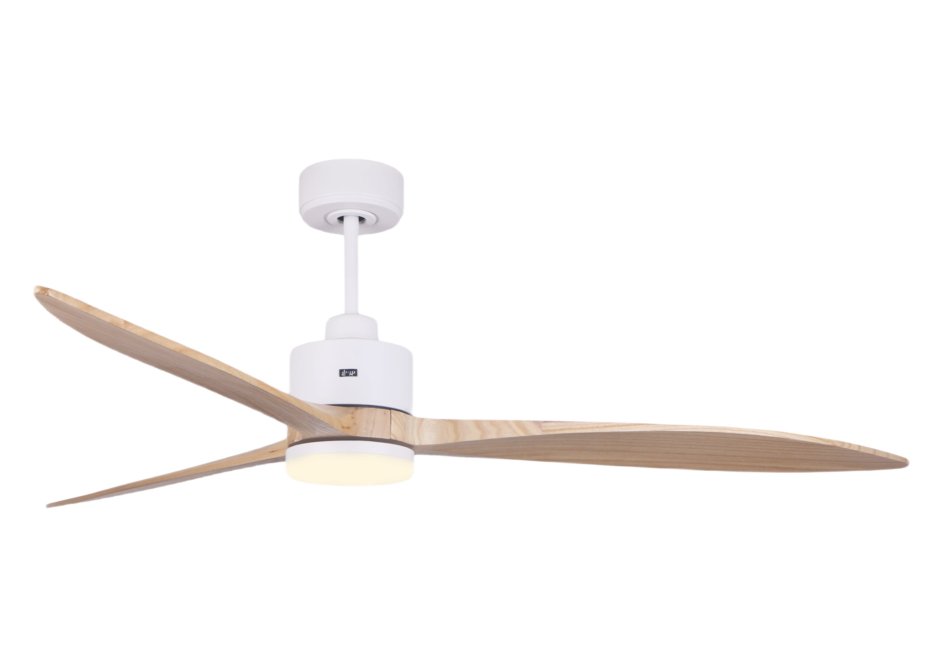 Ventilateur de plafond DC beige avec pales de 166cm et lumière pour 65m2