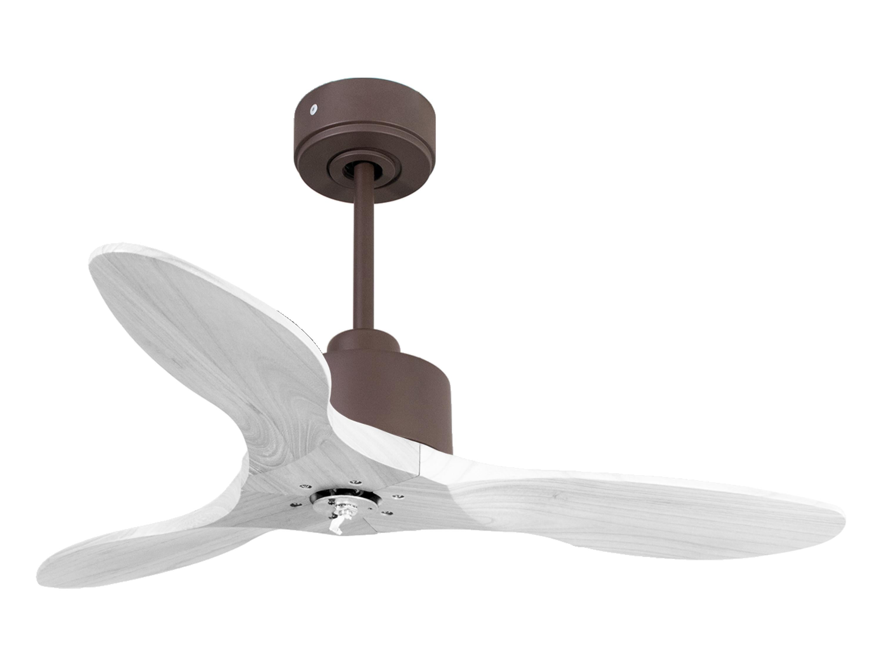 Ventilateur de plafond Réversible Thermostat Dimmable Wifi Moteur à courant continu Toits en pente Télécommande Lumière à trois tons Hypersilence Mémoire