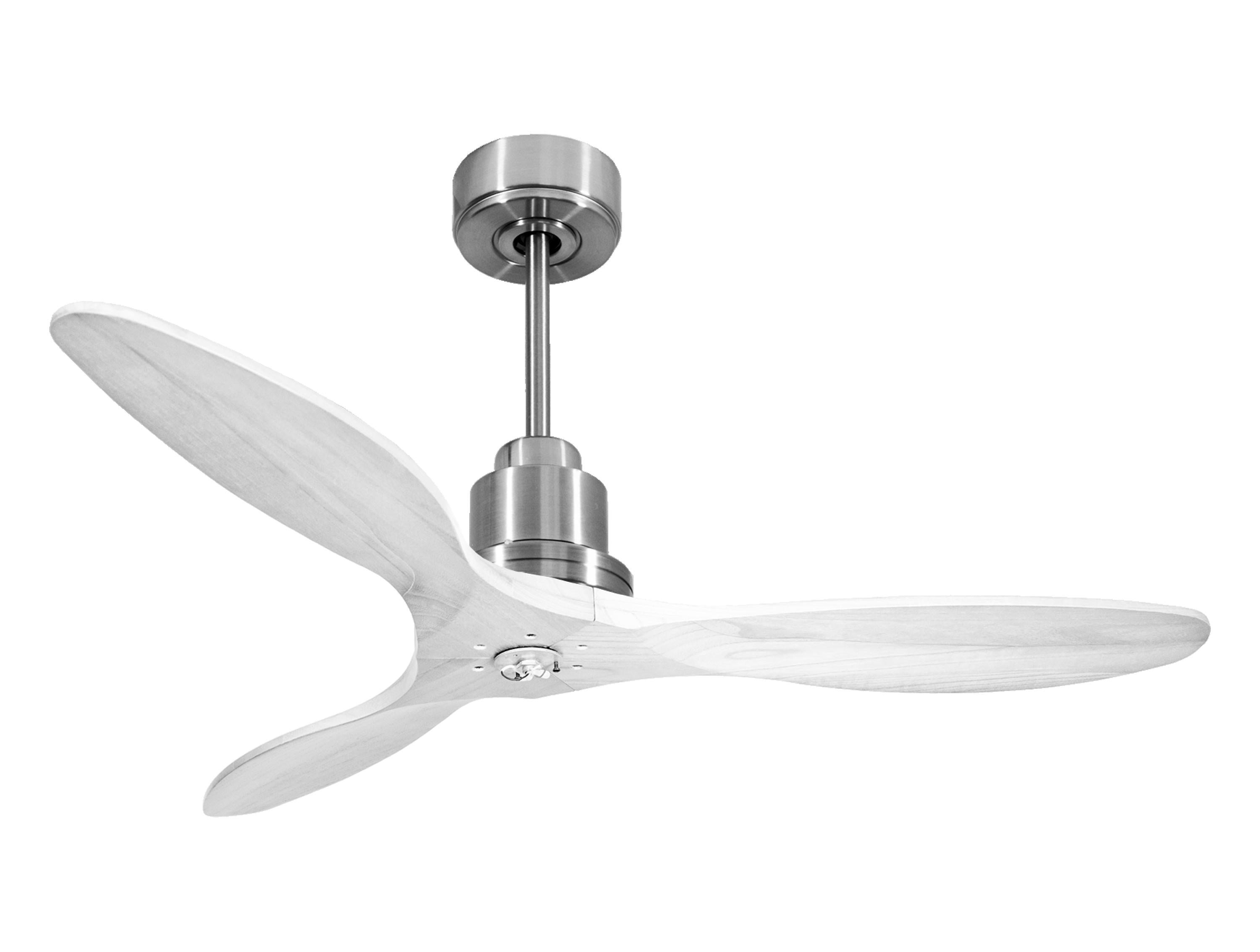 Ventilateur de plafond Réversible Thermostat Dimmable Wifi Moteur à courant continu Toits en pente Télécommande Lumière à trois tons Hypersilence Mémoire