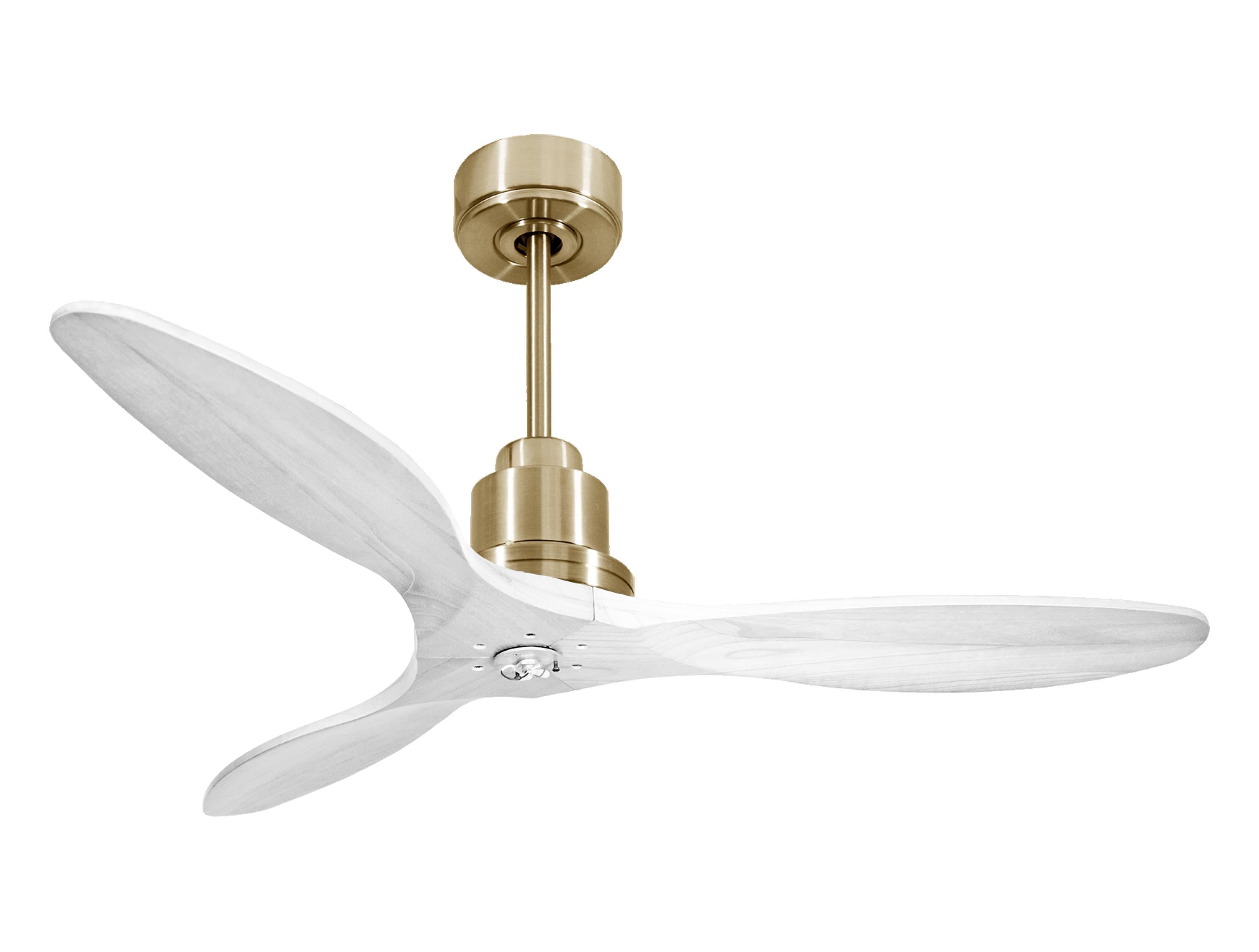 Ventilateur de plafond Réversible Thermostat Dimmable Wifi Moteur à courant continu Toits en pente Télécommande Lumière à trois tons Hypersilence Mémoire