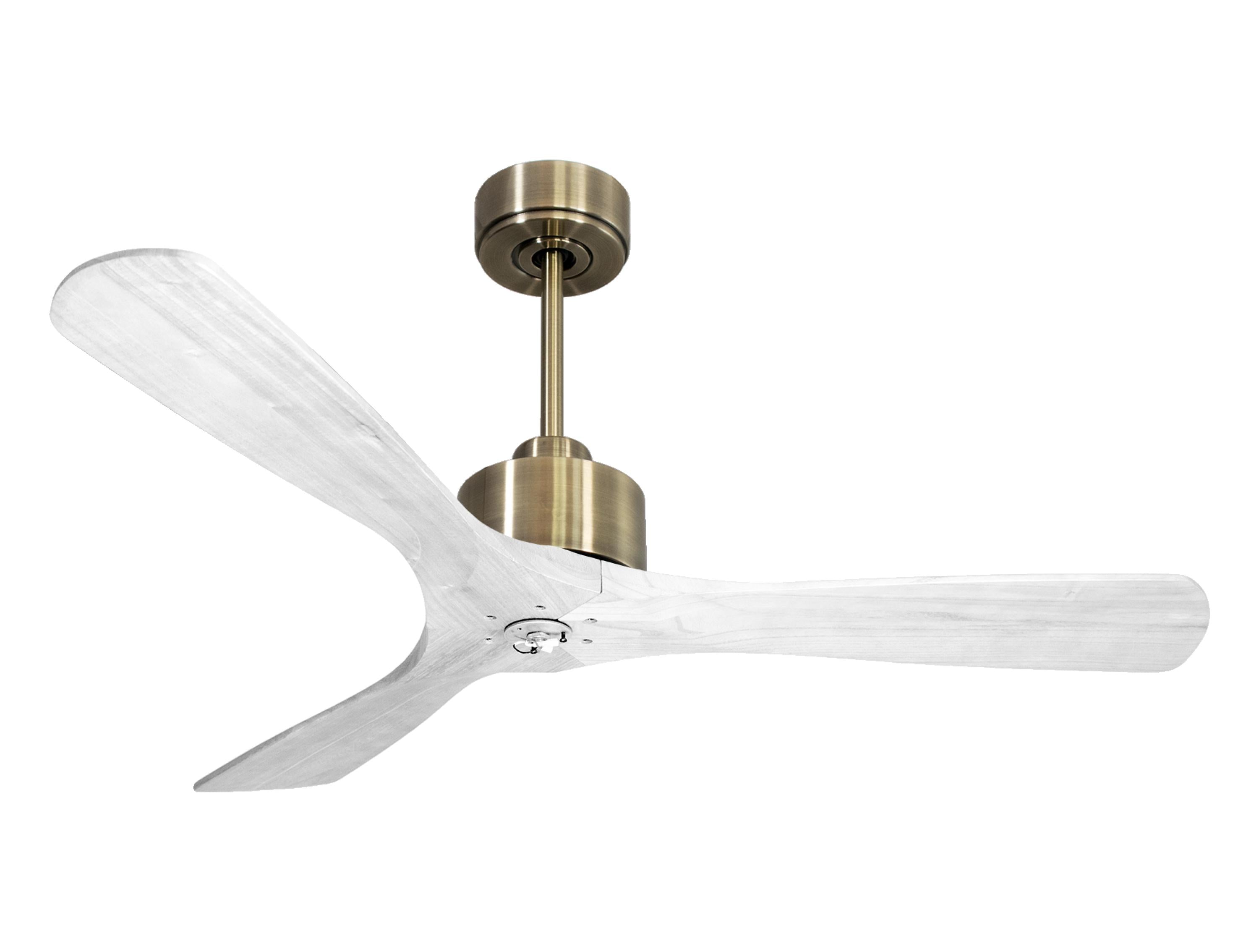 Ventilateur de plafond Réversible Thermostat Dimmable Wifi Moteur à courant continu Toits en pente Télécommande Lumière à trois tons Hypersilence Mémoire