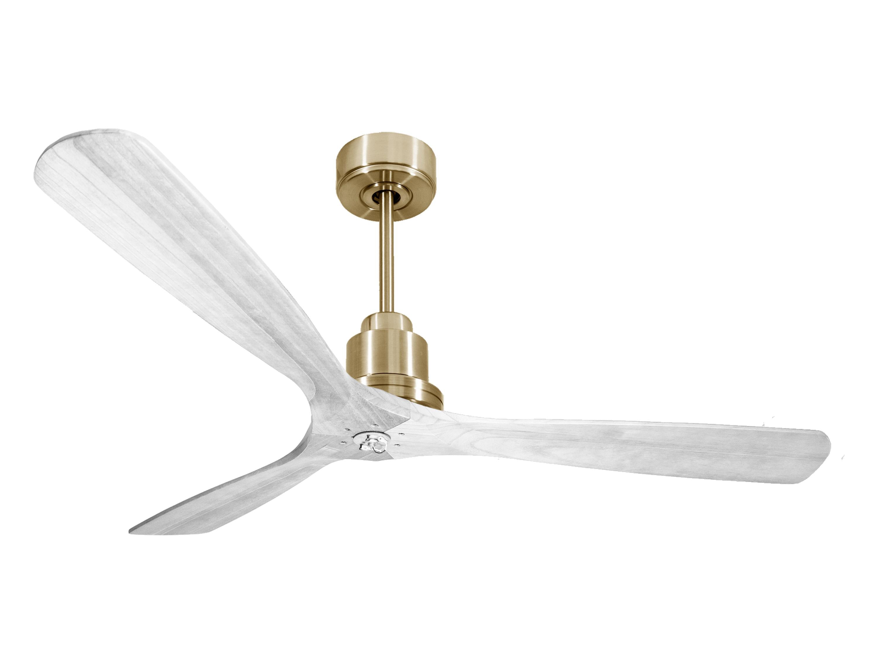 Ventilateur de plafond Réversible Thermostat Dimmable Wifi Moteur à courant continu Toits en pente Télécommande Lumière à trois tons Hypersilence Mémoire