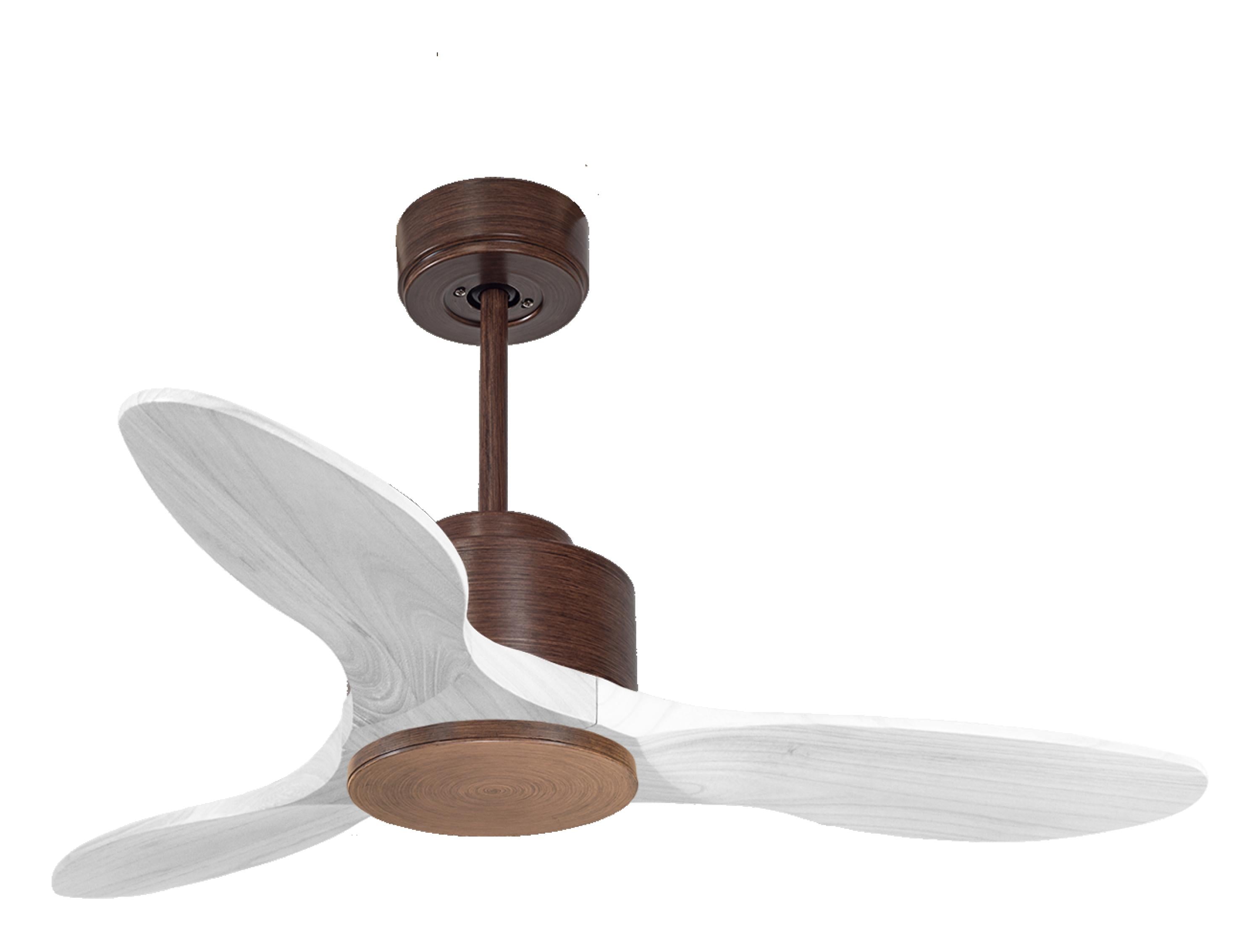 Ventilateur de plafond Réversible Thermostat Wifi Moteur à courant continu Toits en pente Télécommande Hypersilence Mémoire