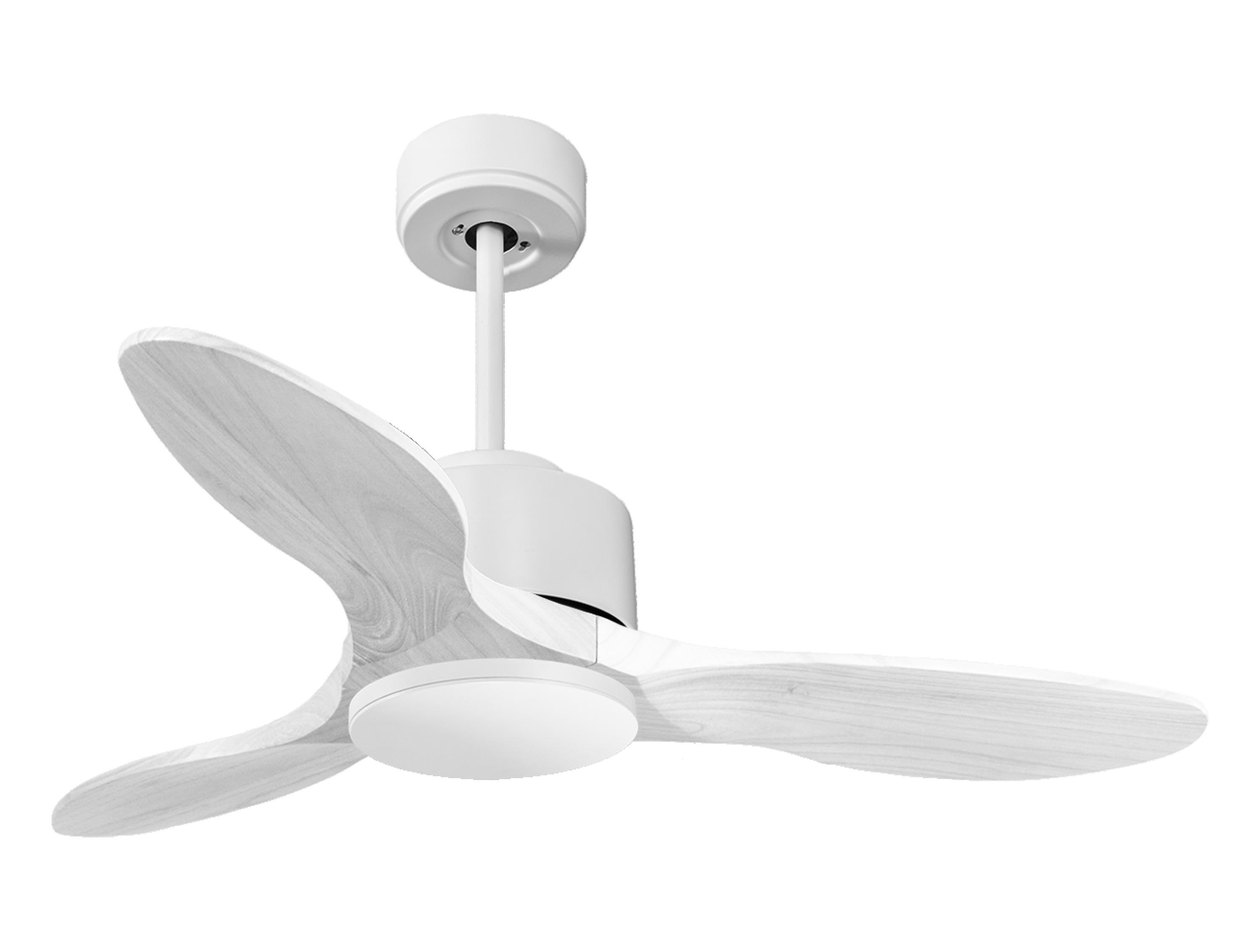 Ventilateur de plafond Réversible Thermostat Wifi Moteur à courant continu Toits en pente Télécommande Hypersilence Mémoire