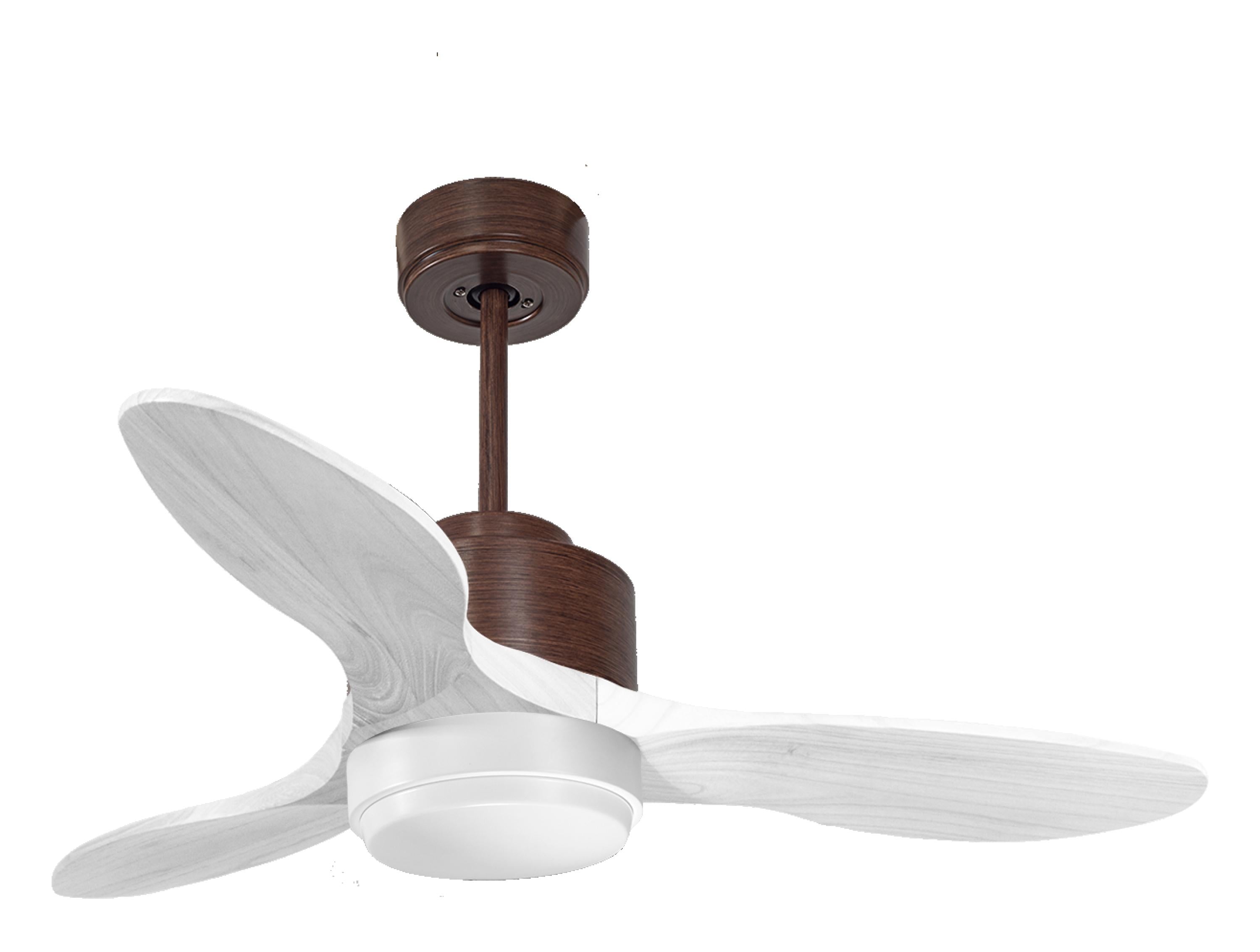 Ventilateur de plafond Réversible Thermostat Dimmable Wifi Moteur à courant continu Toits en pente Télécommande Lumière à trois tons Hypersilence Mémoire