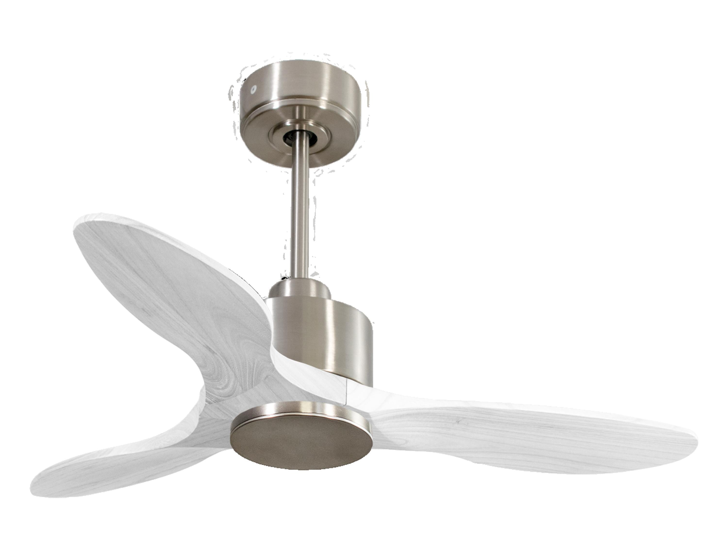 Ventilateur de plafond Réversible Thermostat Wifi Moteur à courant continu Toits en pente Télécommande Hypersilence Mémoire