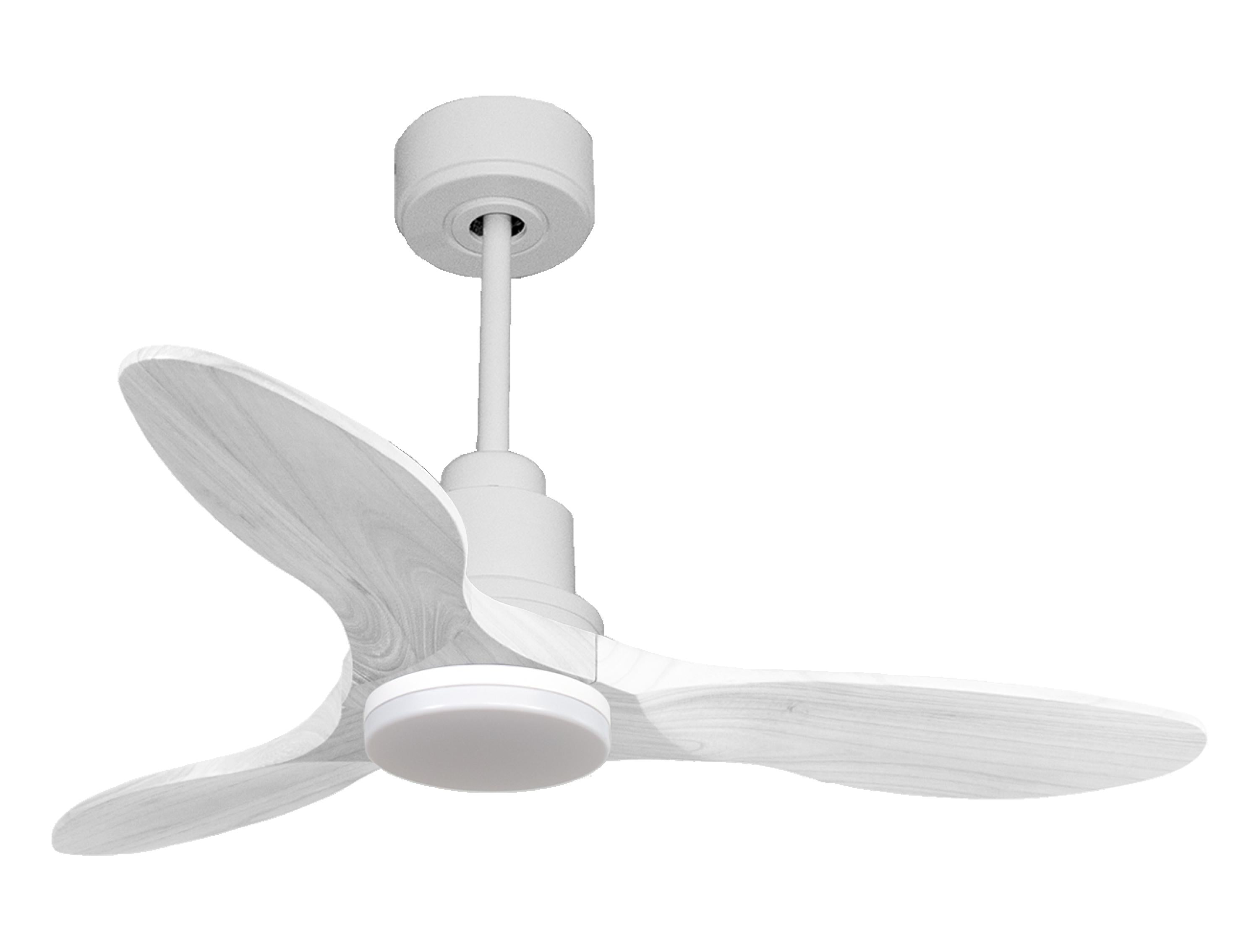 Ventilateur de plafond Réversible Thermostat Dimmable Wifi Moteur à courant continu Toits en pente Télécommande Lumière à trois tons Hypersilence Mémoire