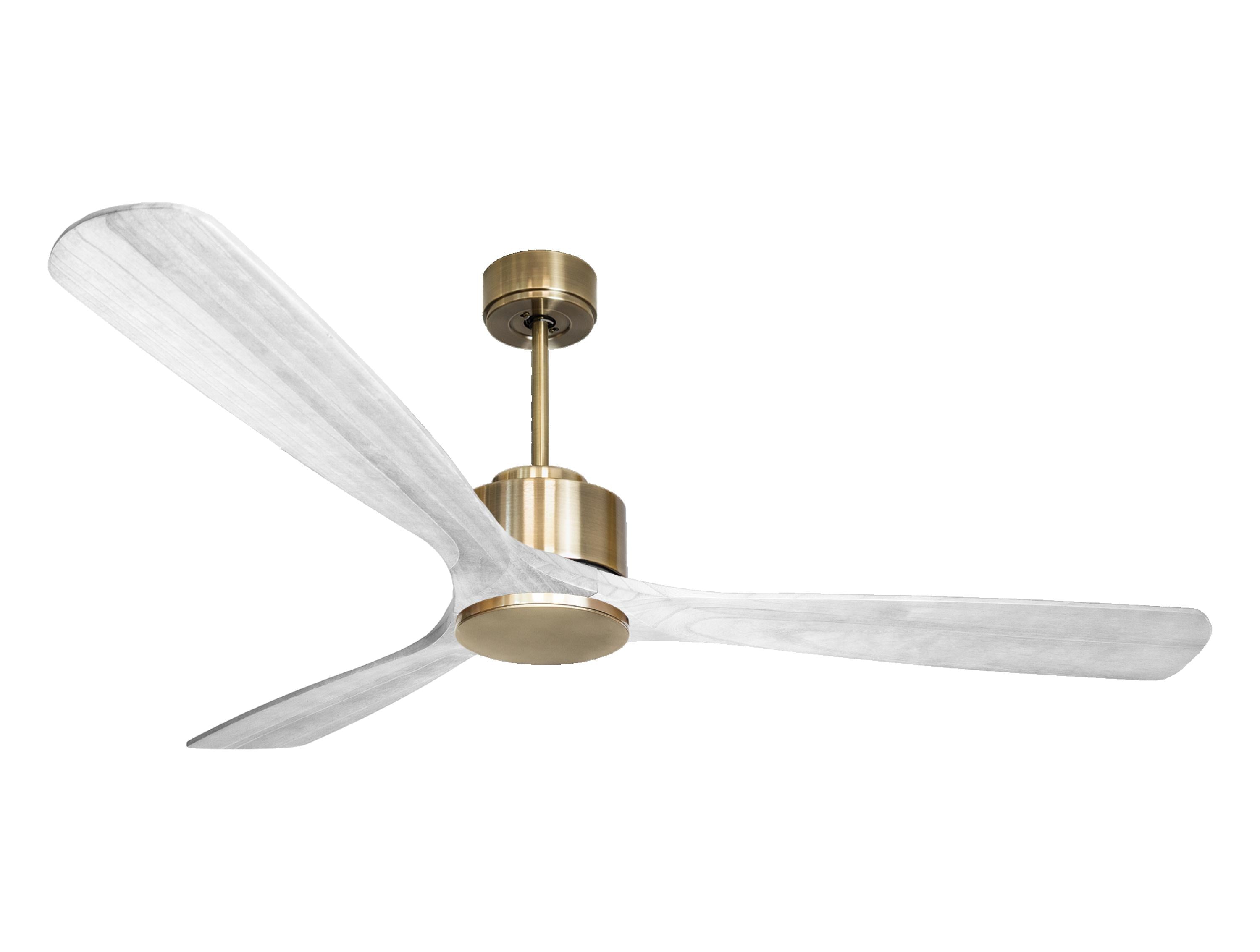 Ventilateur de plafond Réversible Thermostat Wifi Moteur à courant continu Toits en pente Télécommande Hypersilence Mémoire