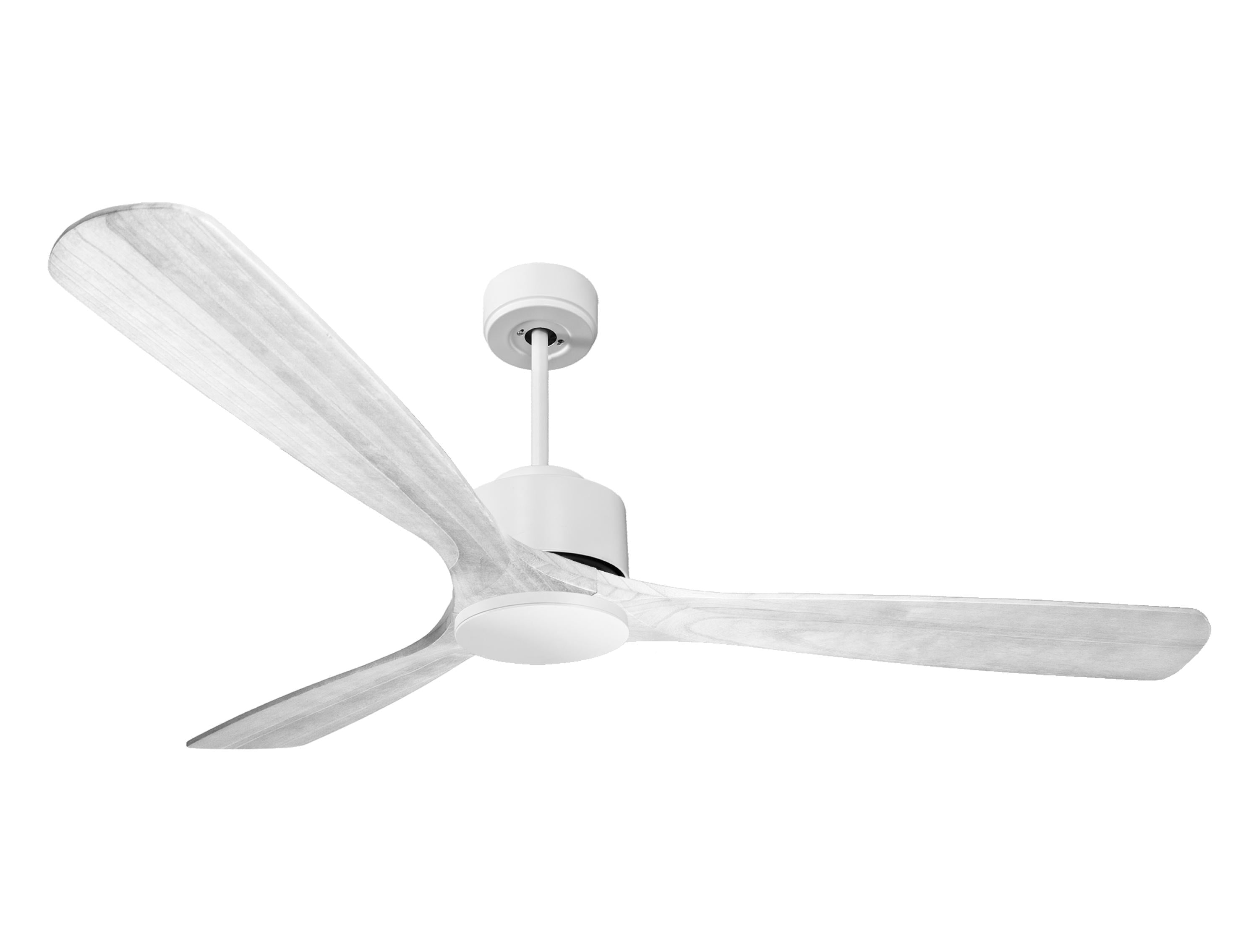 Ventilateur de plafond Réversible Thermostat Wifi Moteur à courant continu Toits en pente Télécommande Hypersilence Mémoire
