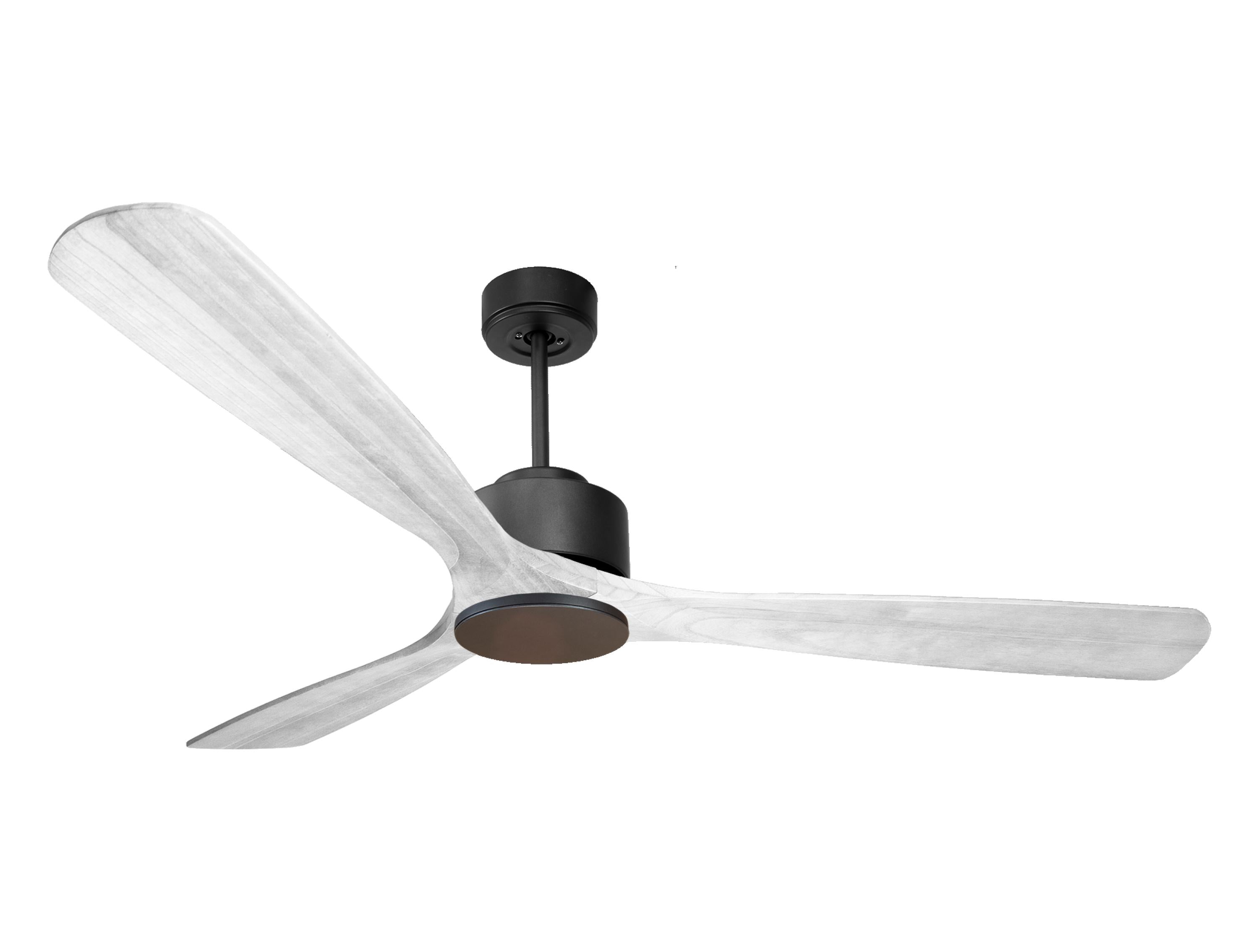 Ventilateur de plafond Réversible Thermostat Wifi Moteur à courant continu Toits en pente Télécommande Hypersilence Mémoire