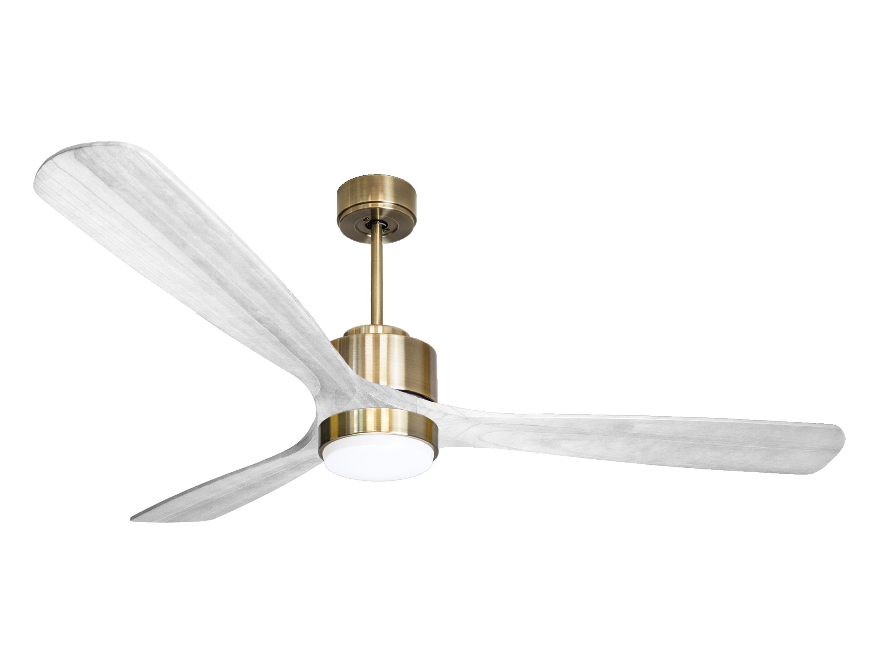 Ventilateur de plafond Réversible Thermostat Dimmable Wifi Moteur à courant continu Toits en pente Télécommande Lumière à trois tons Hypersilence Mémoire