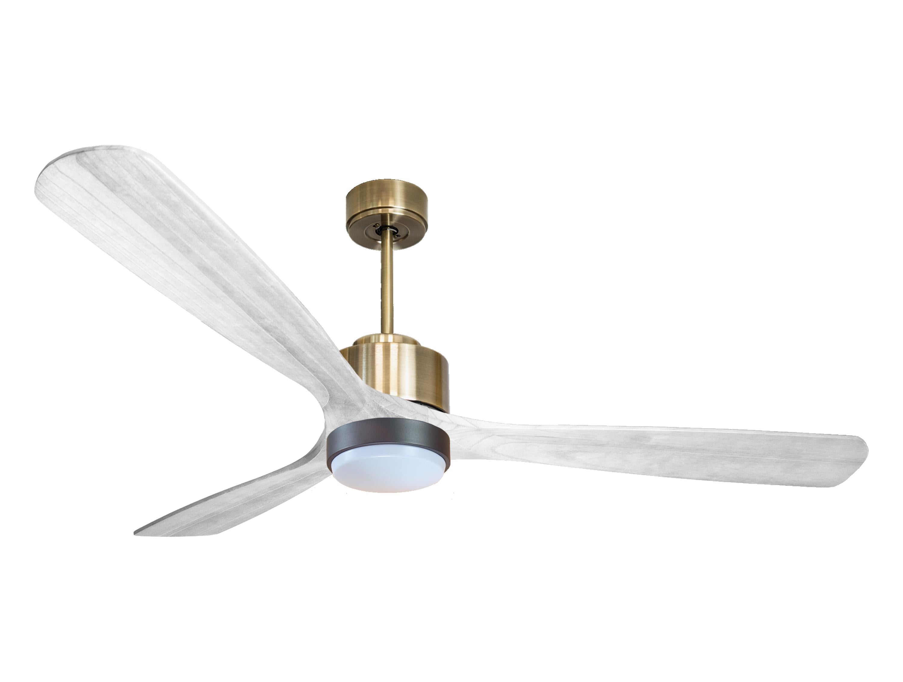 Ventilateur de plafond Réversible Thermostat Dimmable Wifi Moteur à courant continu Toits en pente Télécommande Lumière à trois tons Hypersilence Mémoire