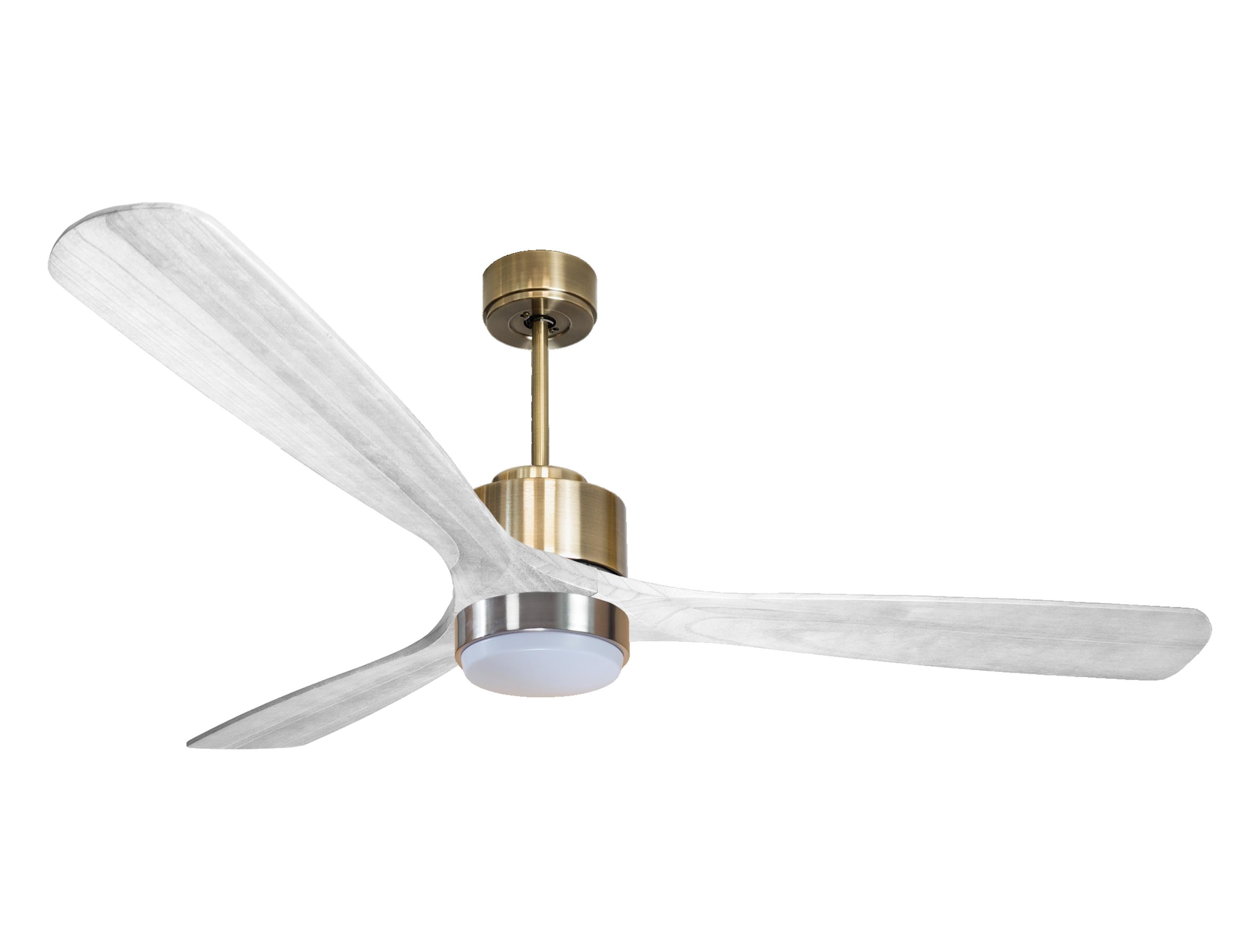 Ventilateur de plafond Réversible Thermostat Dimmable Wifi Moteur à courant continu Toits en pente Télécommande Lumière à trois tons Hypersilence Mémoire